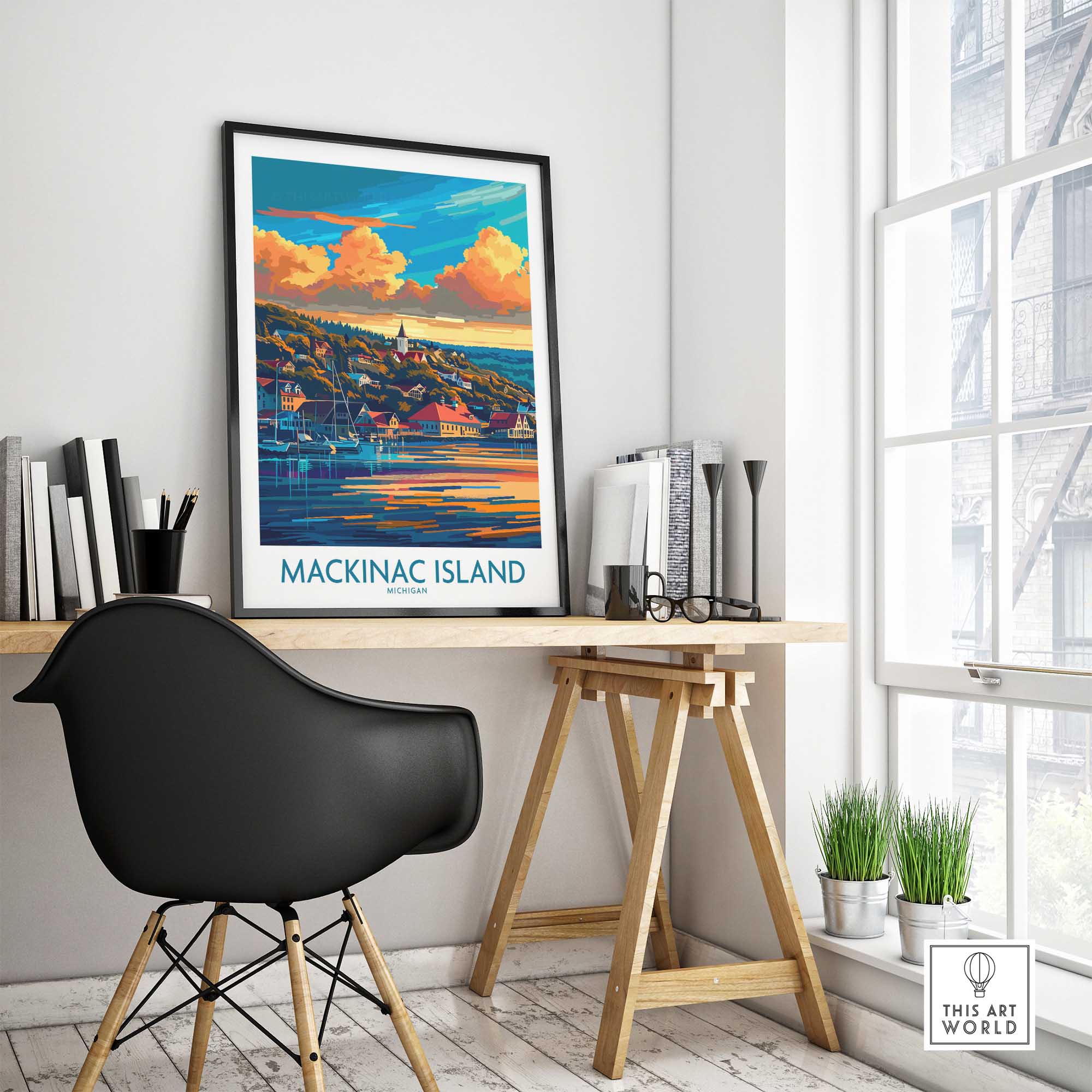 Mackinac Island Travel Poster-This Art World