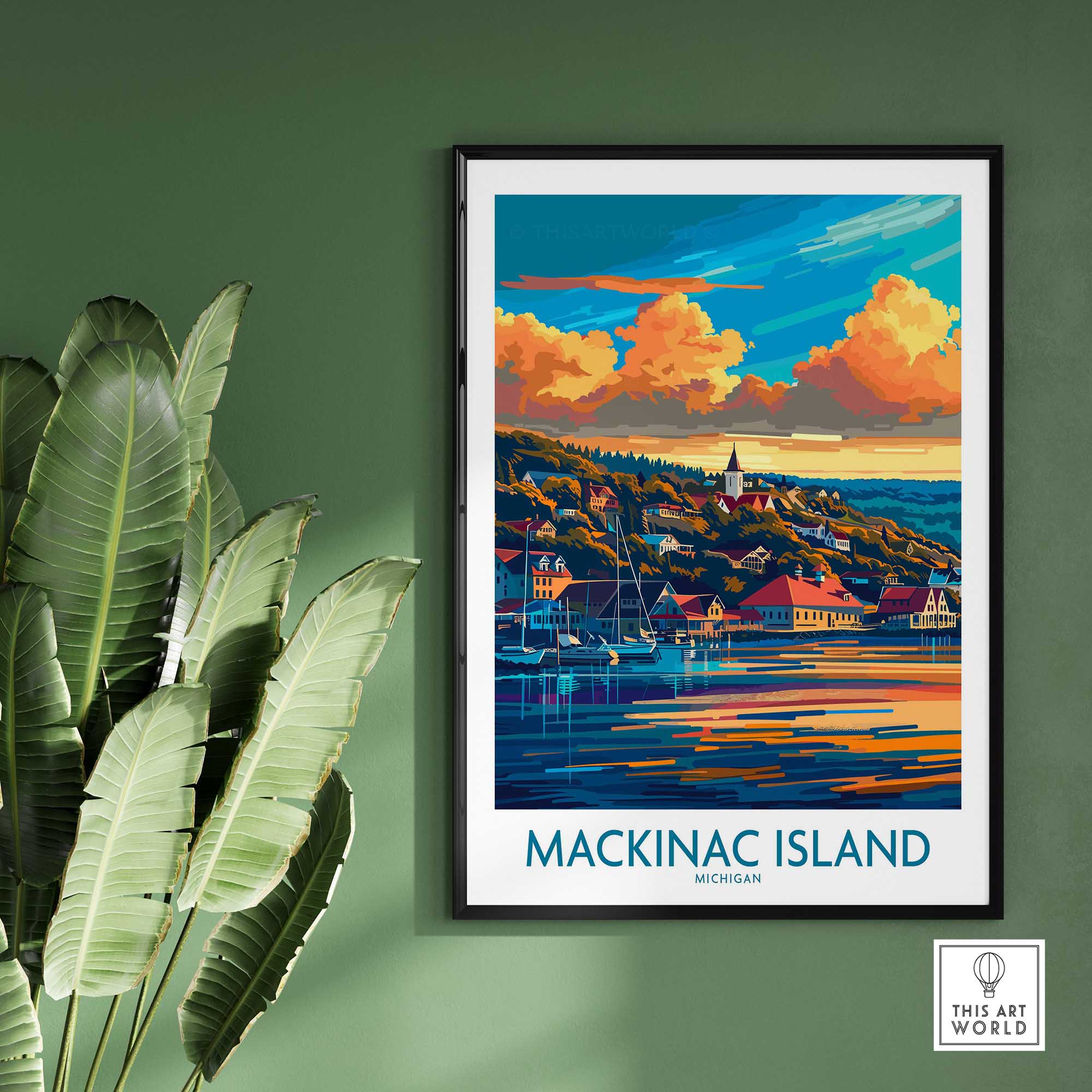 Mackinac Island Travel Poster-This Art World