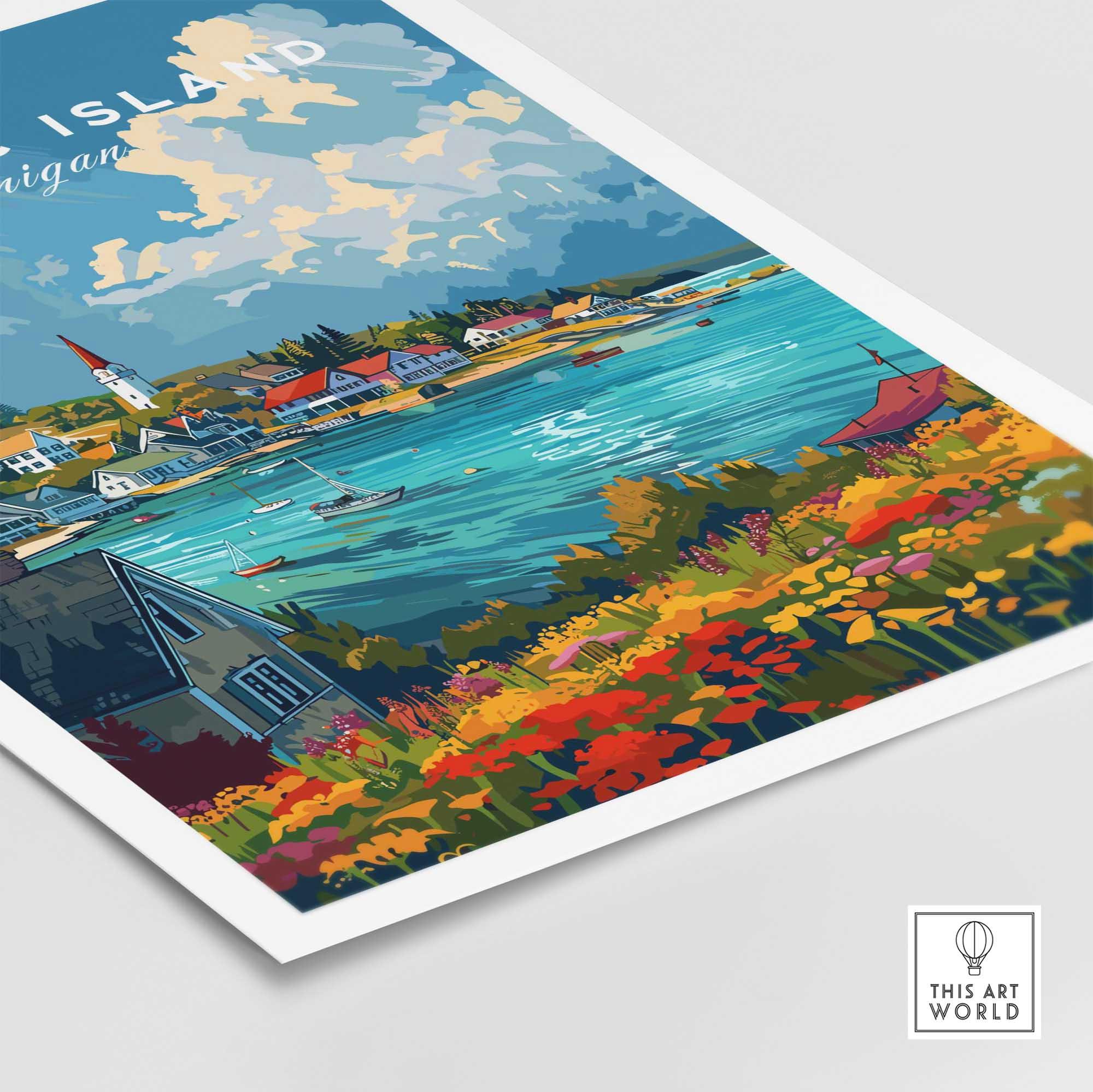 Mackinac Island Wall Art | Great Lakes Travel Poster – This Art World