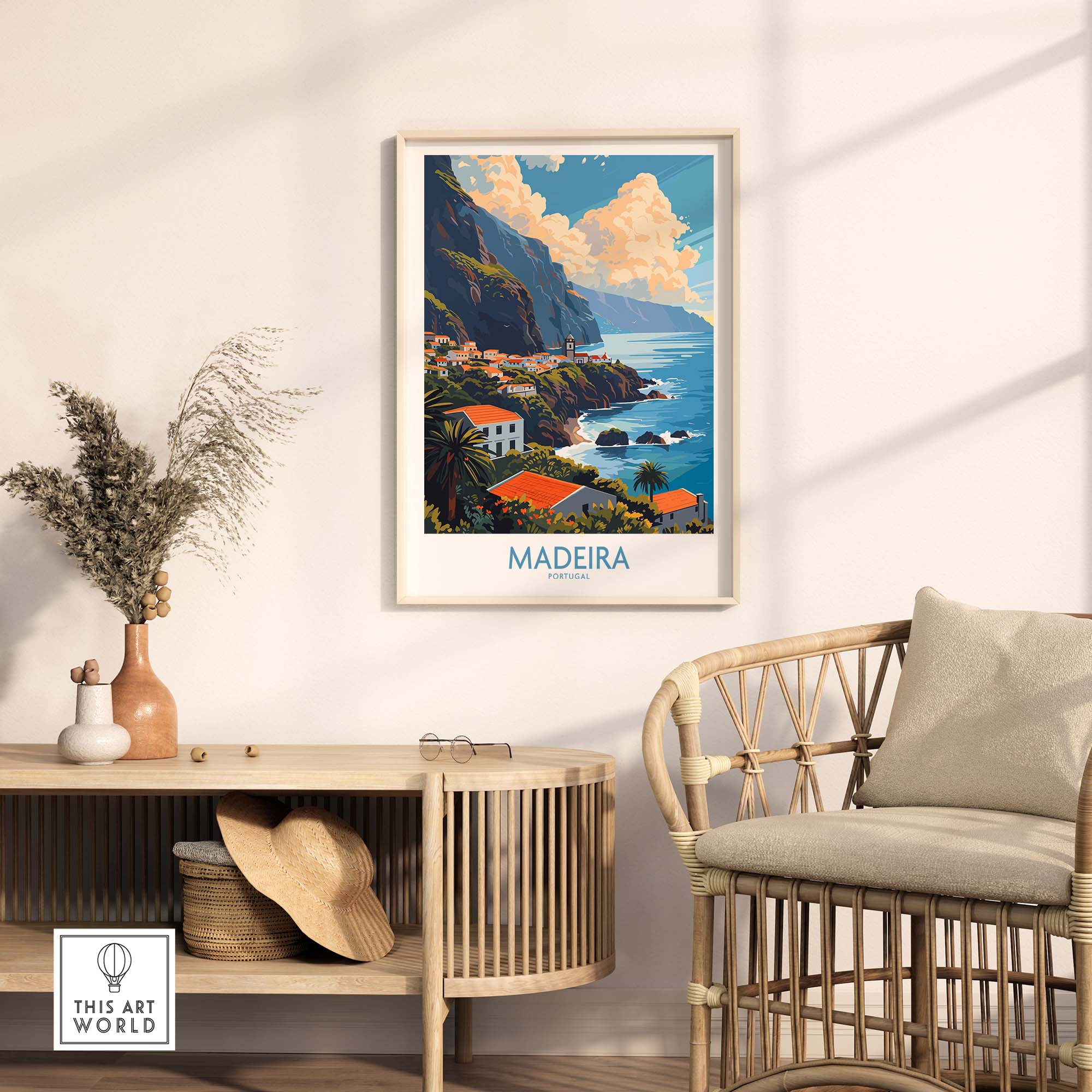 Madeira Print part of our best collection or travel posters and prints - ThisArtWorld