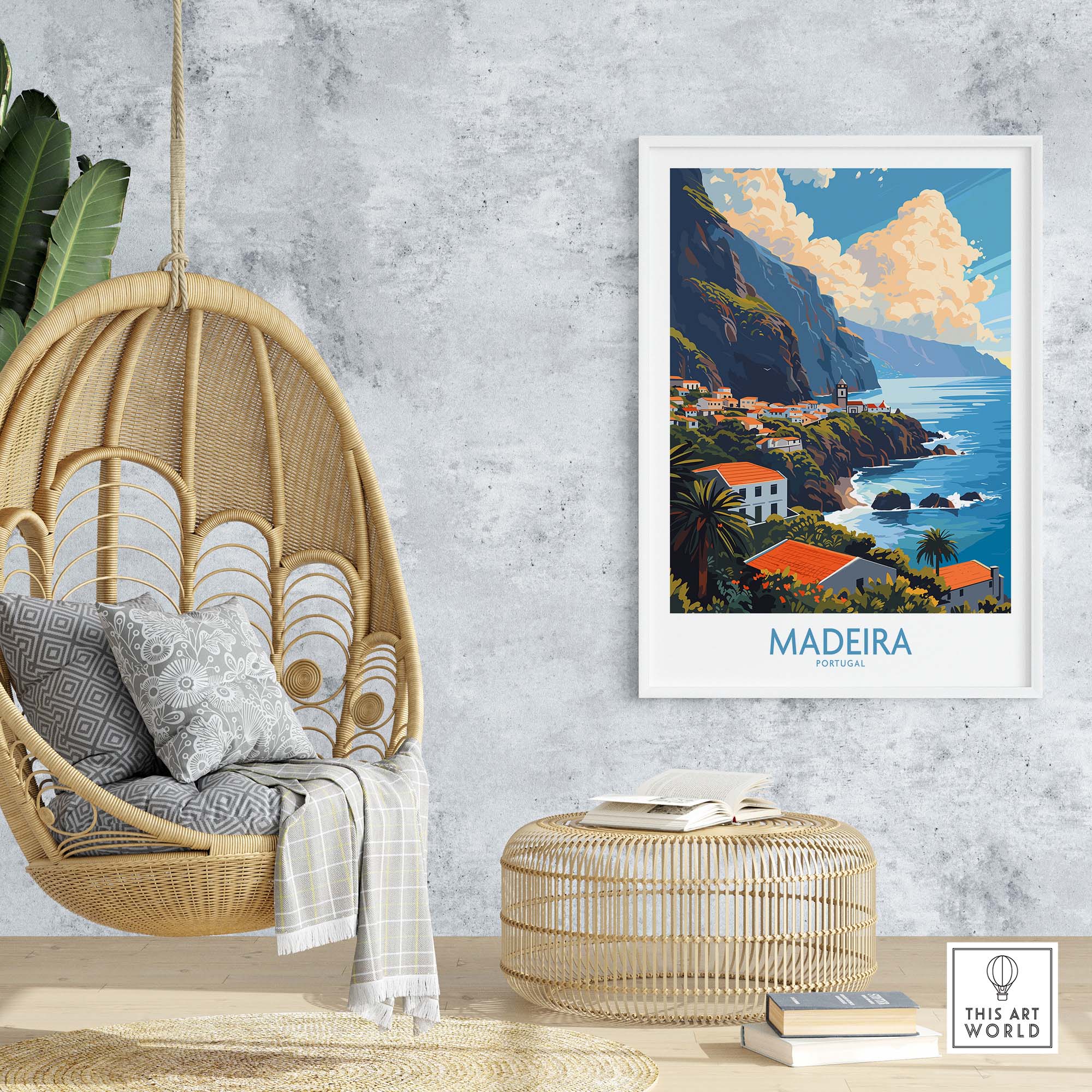 Madeira Print part of our best collection or travel posters and prints - ThisArtWorld