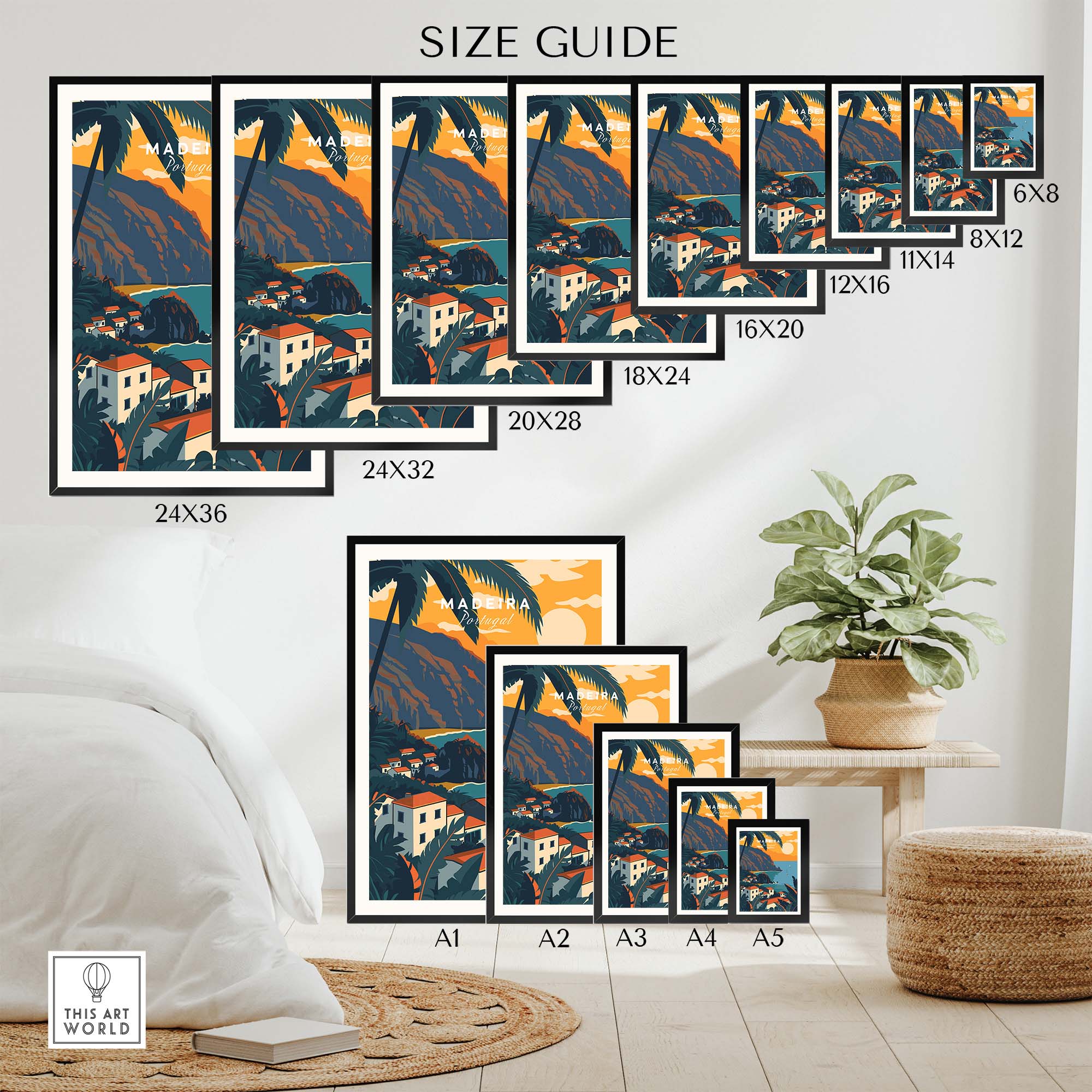 Madeira Travel Poster part of our best collection or travel posters and prints - ThisArtWorld