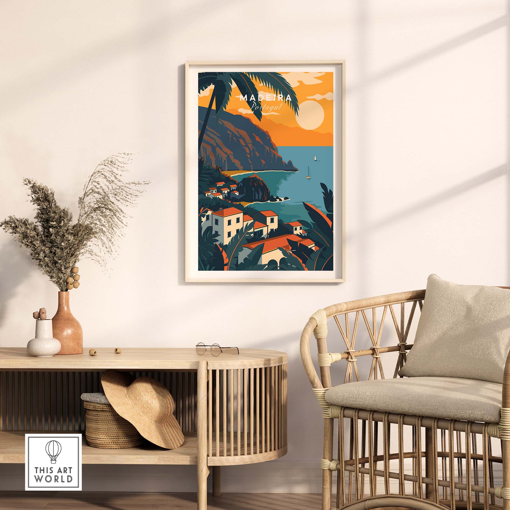 Madeira Travel Poster part of our best collection or travel posters and prints - ThisArtWorld