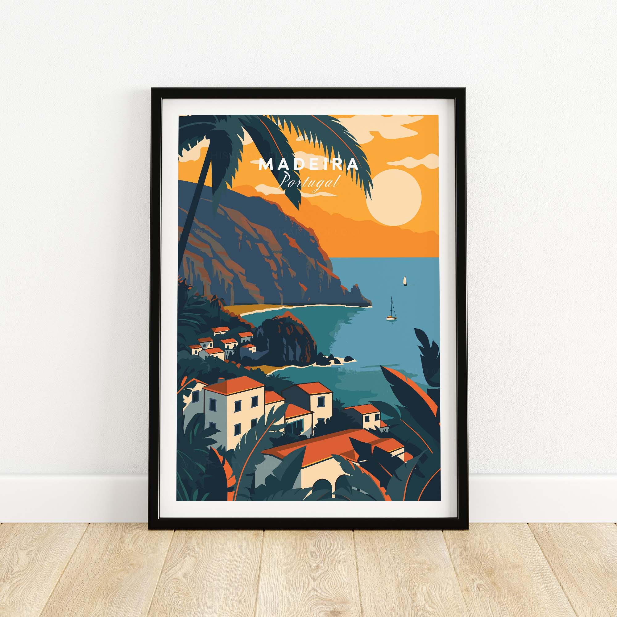 Madeira Travel Poster part of our best collection or travel posters and prints - ThisArtWorld