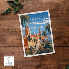 Malaga Poster part of our best collection or travel posters and prints - This Art World