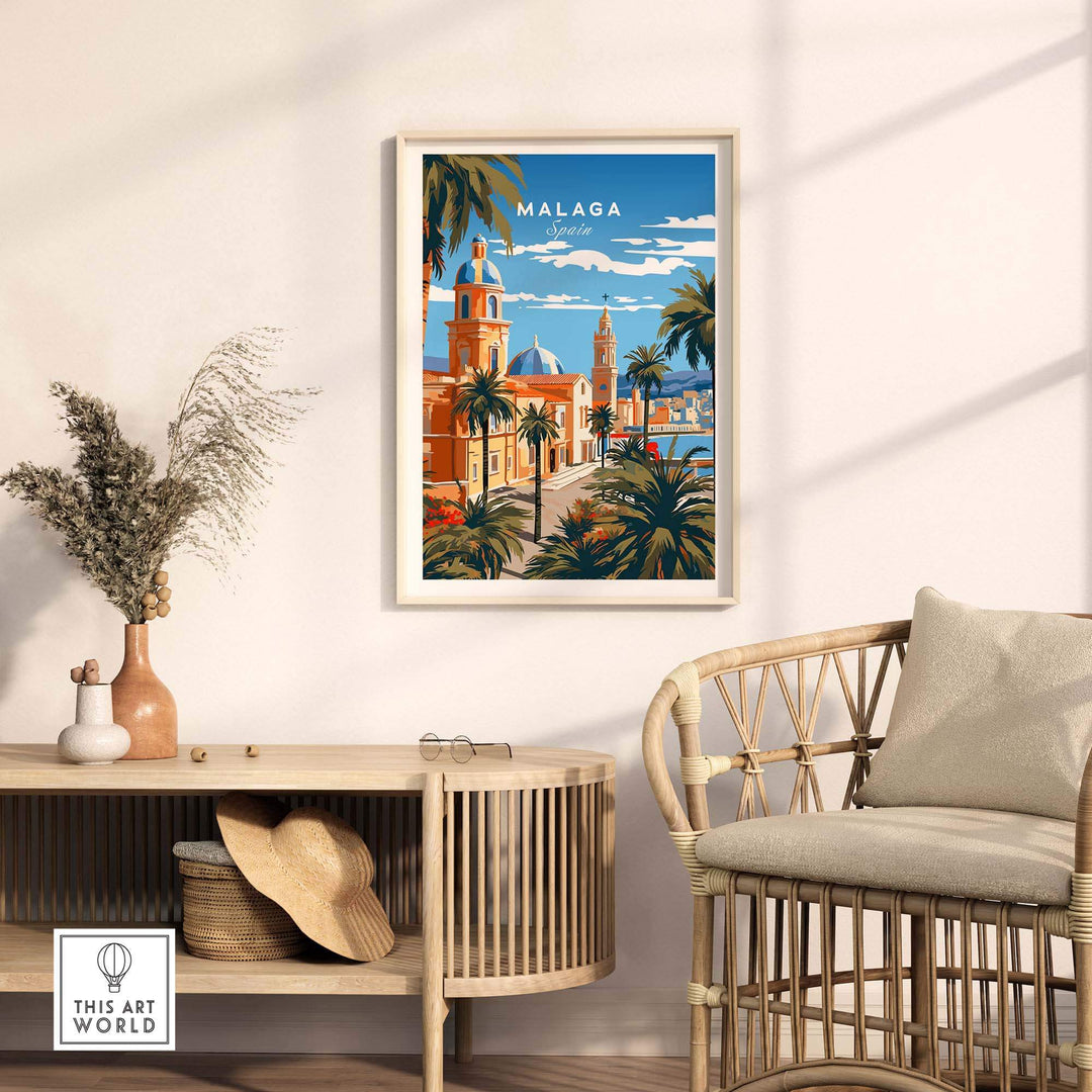 Malaga Poster part of our best collection or travel posters and prints - This Art World