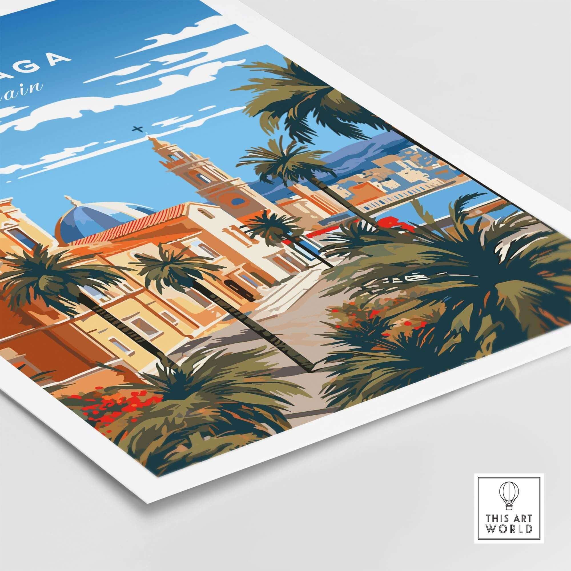 Malaga Poster part of our best collection or travel posters and prints - This Art World