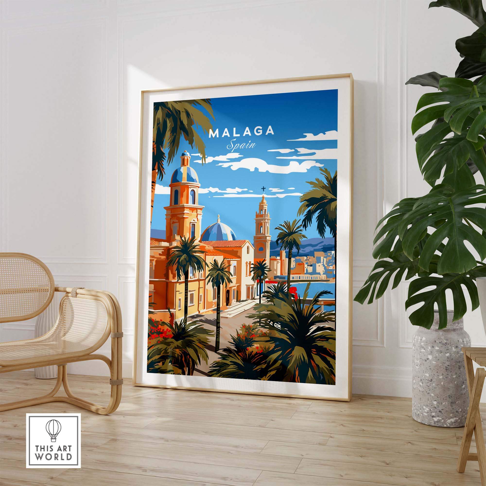 Malaga Poster part of our best collection or travel posters and prints - This Art World