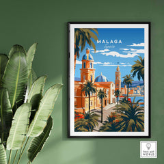 Malaga Poster part of our best collection or travel posters and prints - This Art World