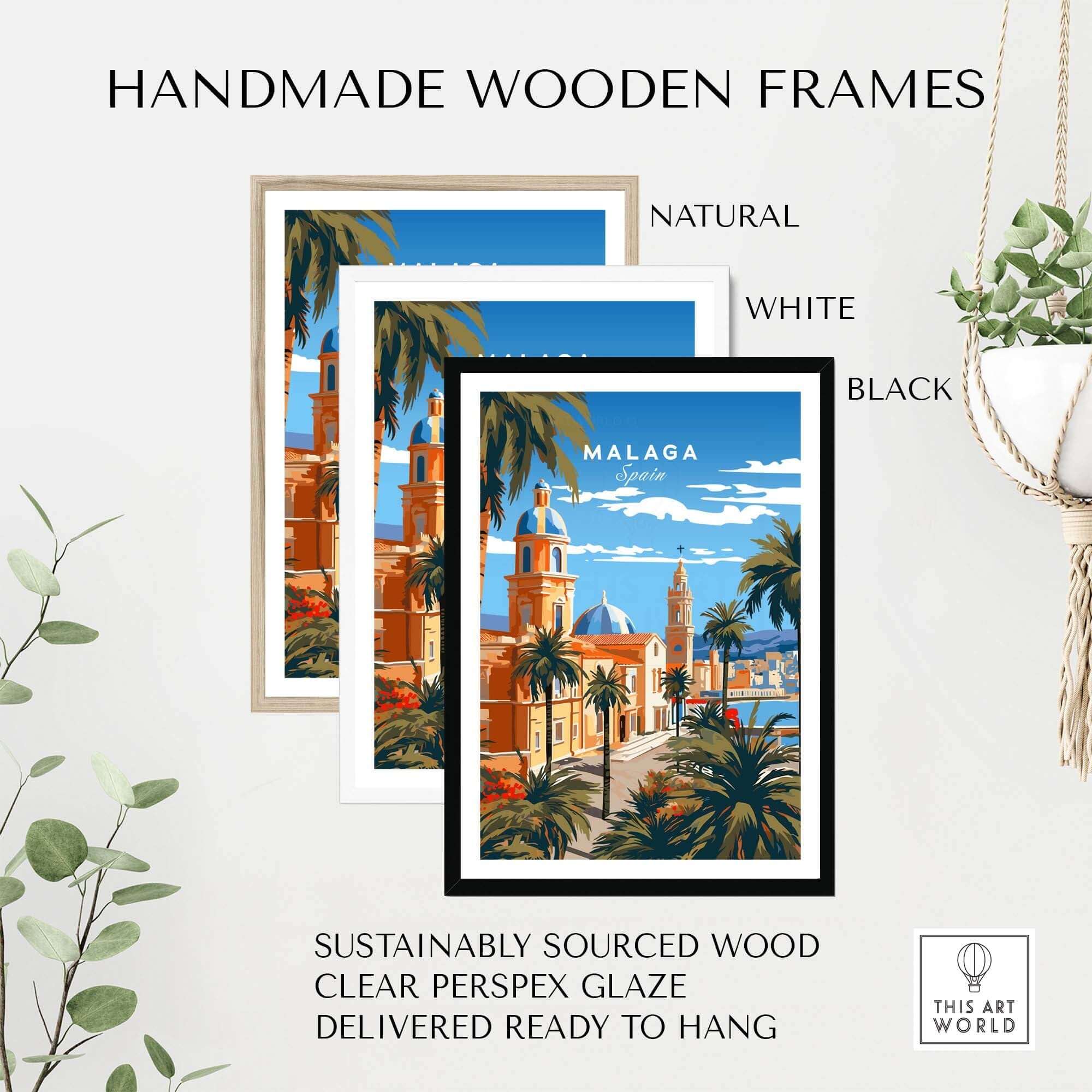 Malaga Poster part of our best collection or travel posters and prints - This Art World