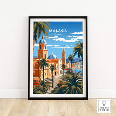 Malaga Poster part of our best collection or travel posters and prints - This Art World