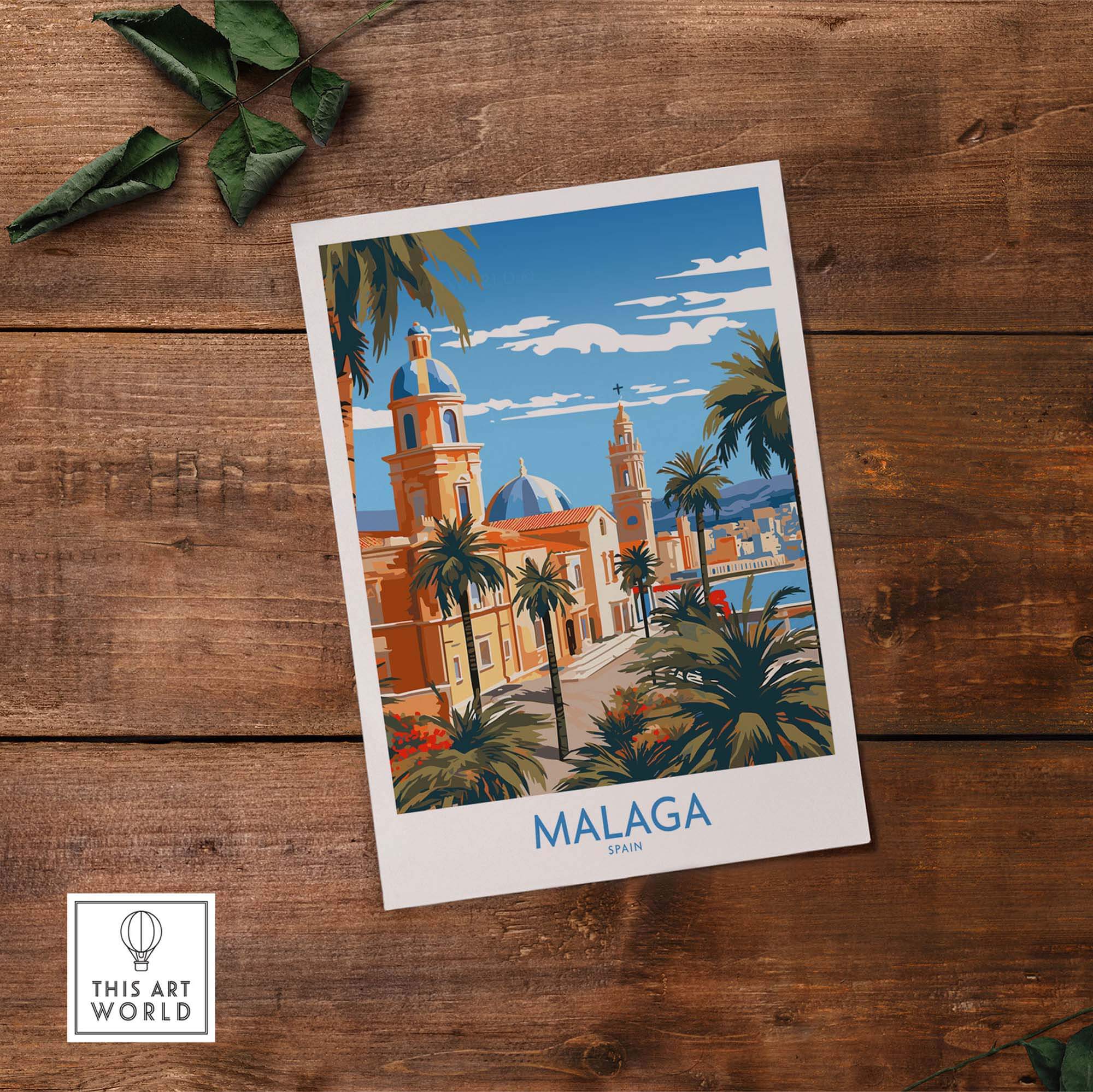 Malaga Print part of our best collection or travel posters and prints - This Art World