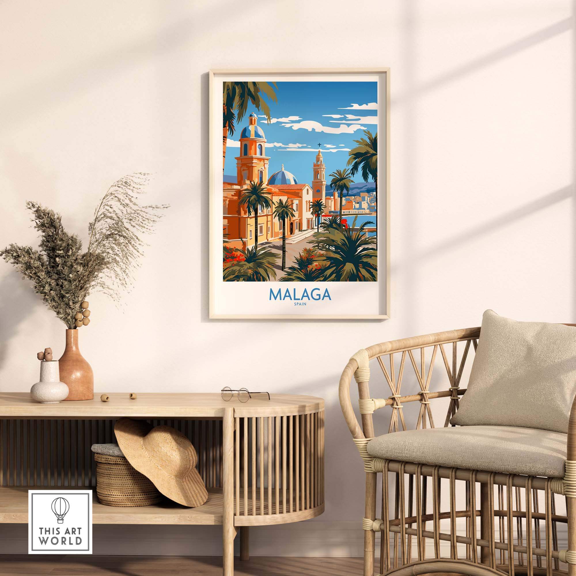 Malaga Print part of our best collection or travel posters and prints - This Art World