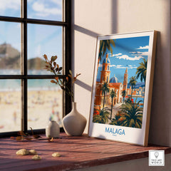 Malaga Print part of our best collection or travel posters and prints - This Art World