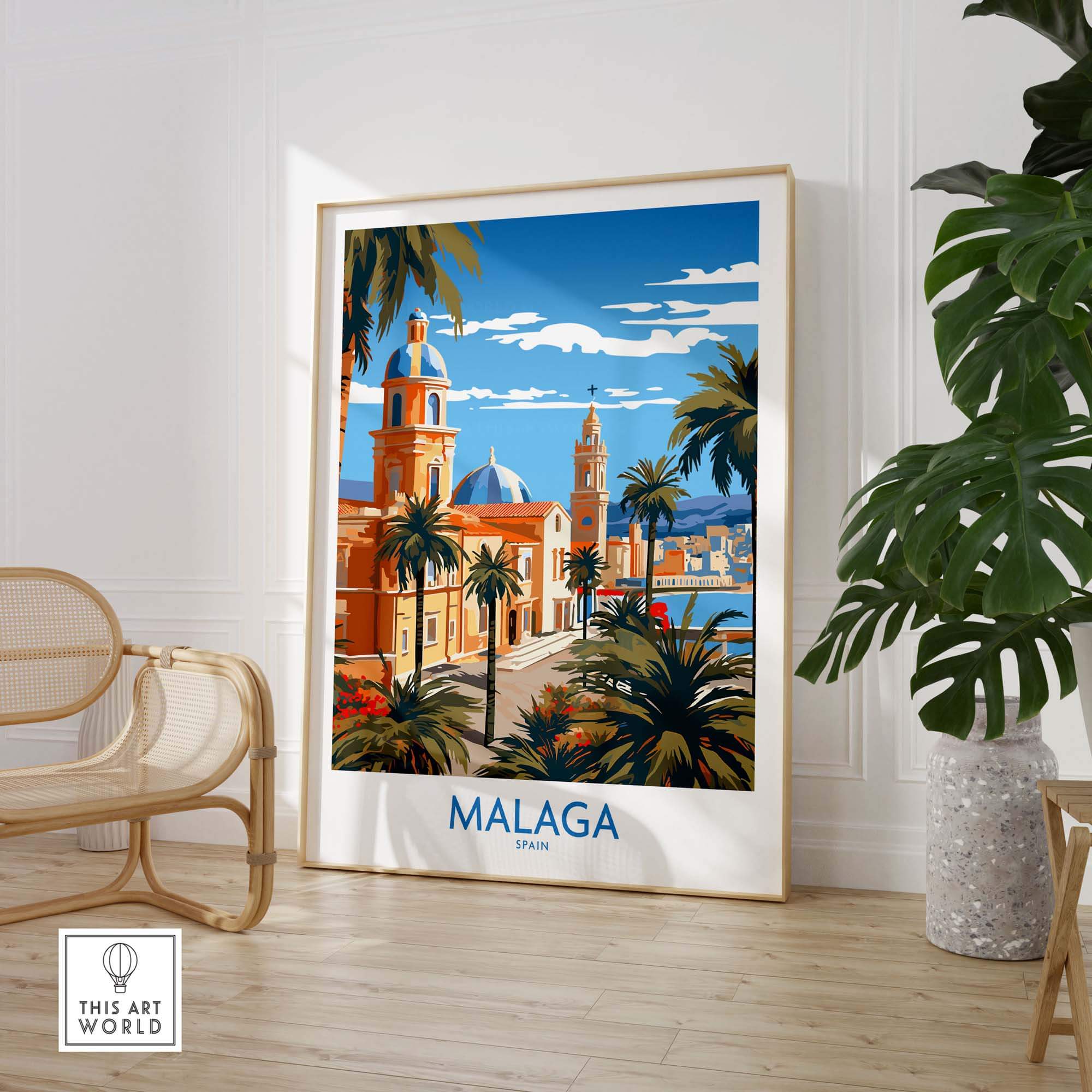 Malaga Print part of our best collection or travel posters and prints - This Art World