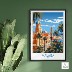 Malaga Print part of our best collection or travel posters and prints - This Art World