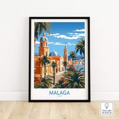 Malaga Print part of our best collection or travel posters and prints - This Art World