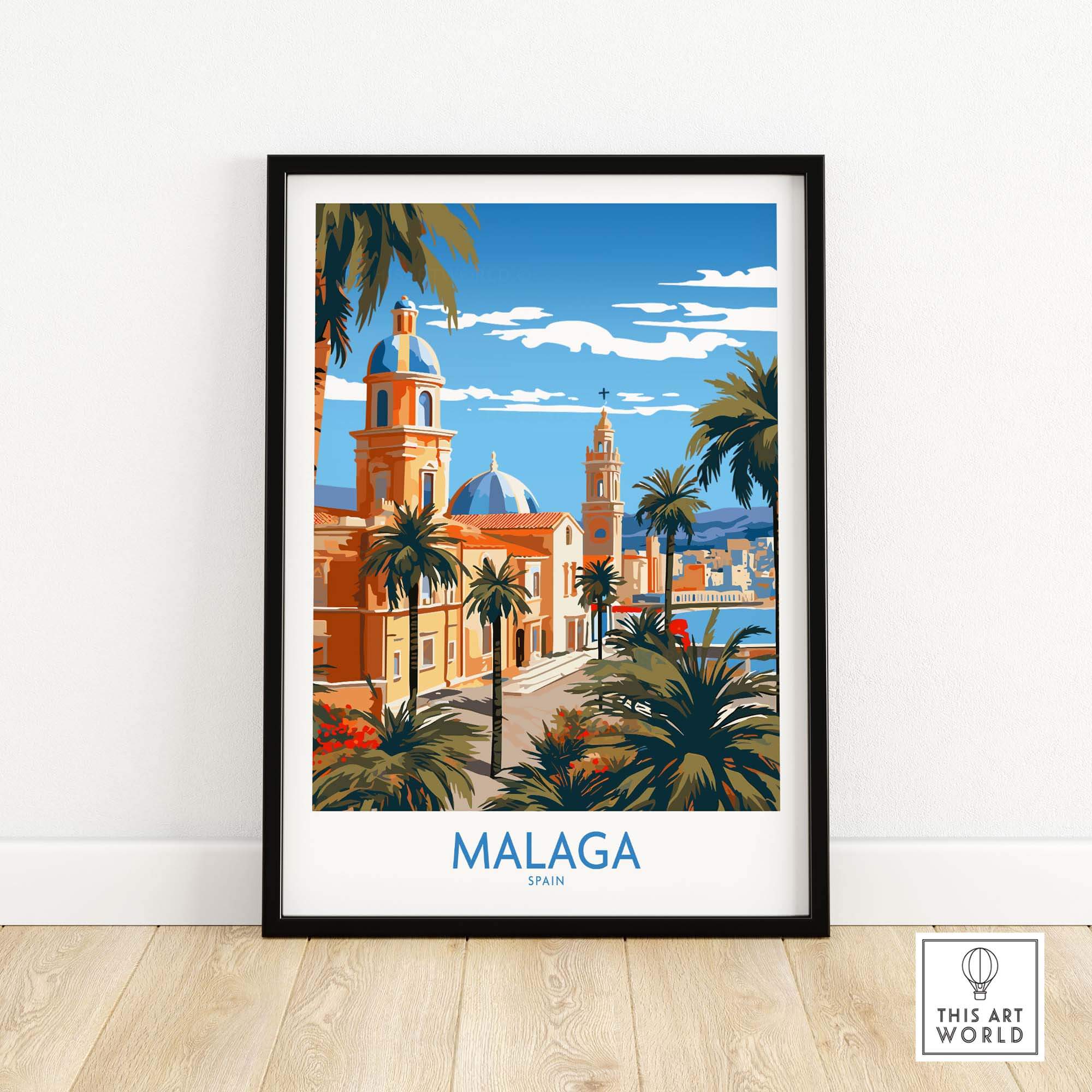 Malaga Print part of our best collection or travel posters and prints - This Art World