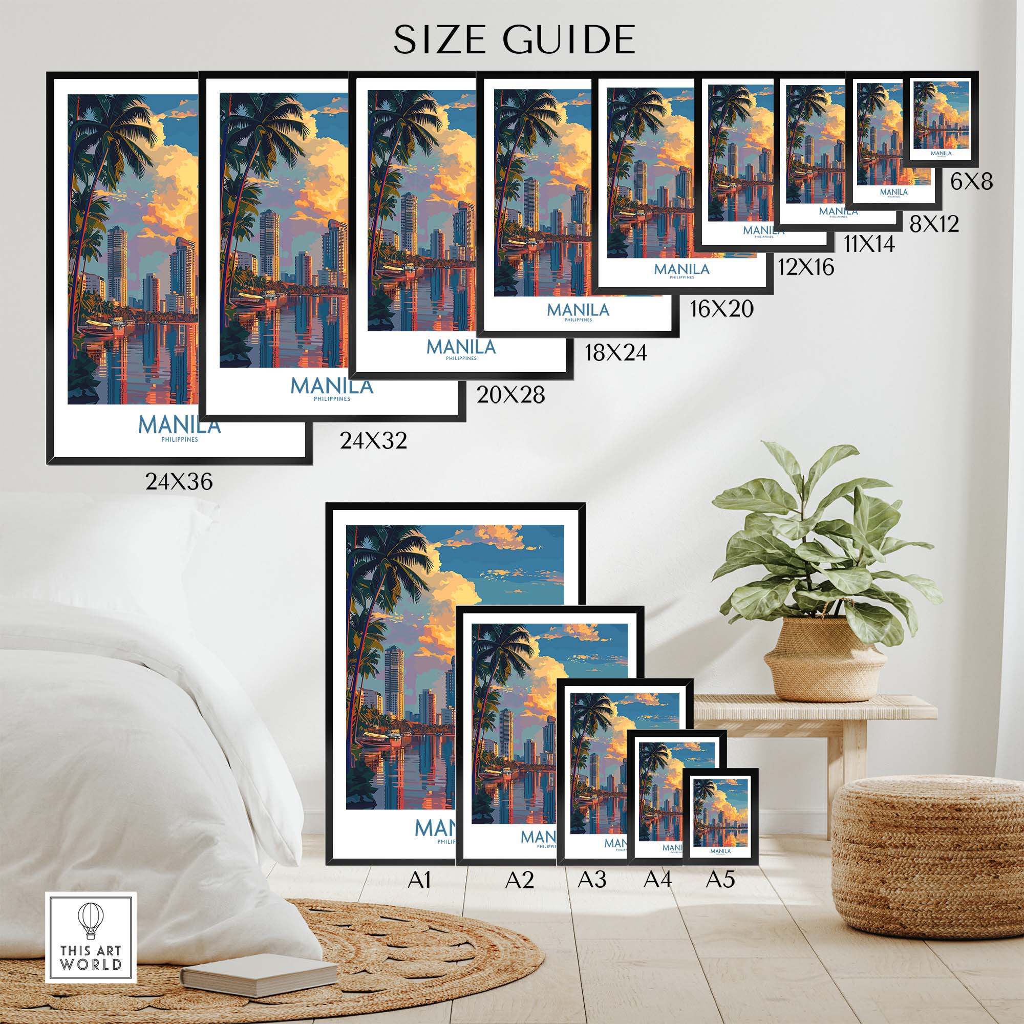 Manila Wall Art part of our best collection or travel posters and prints - This Art World