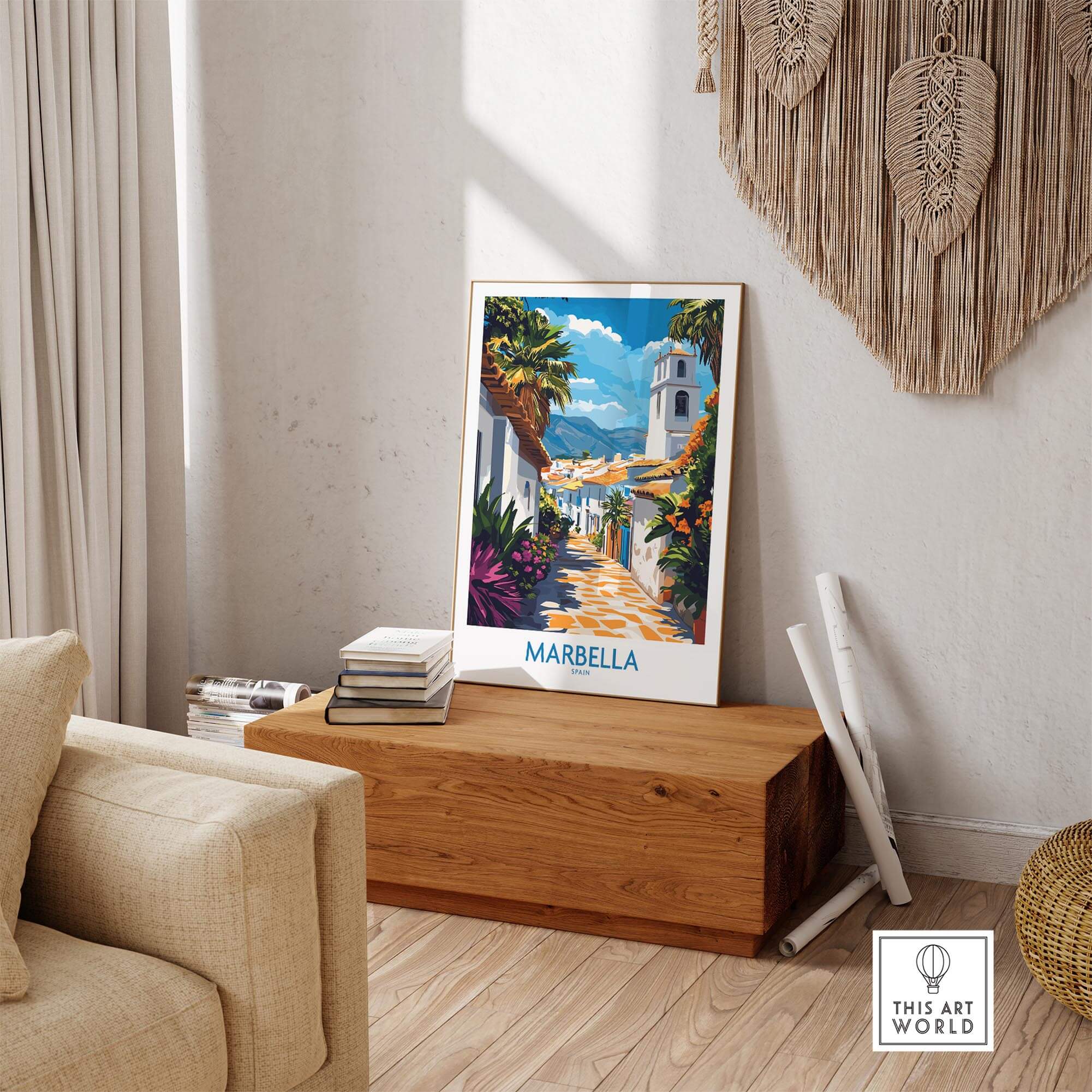 Marbella Print showcasing the beauty of Marbella, perfect for elevating decor in any space.