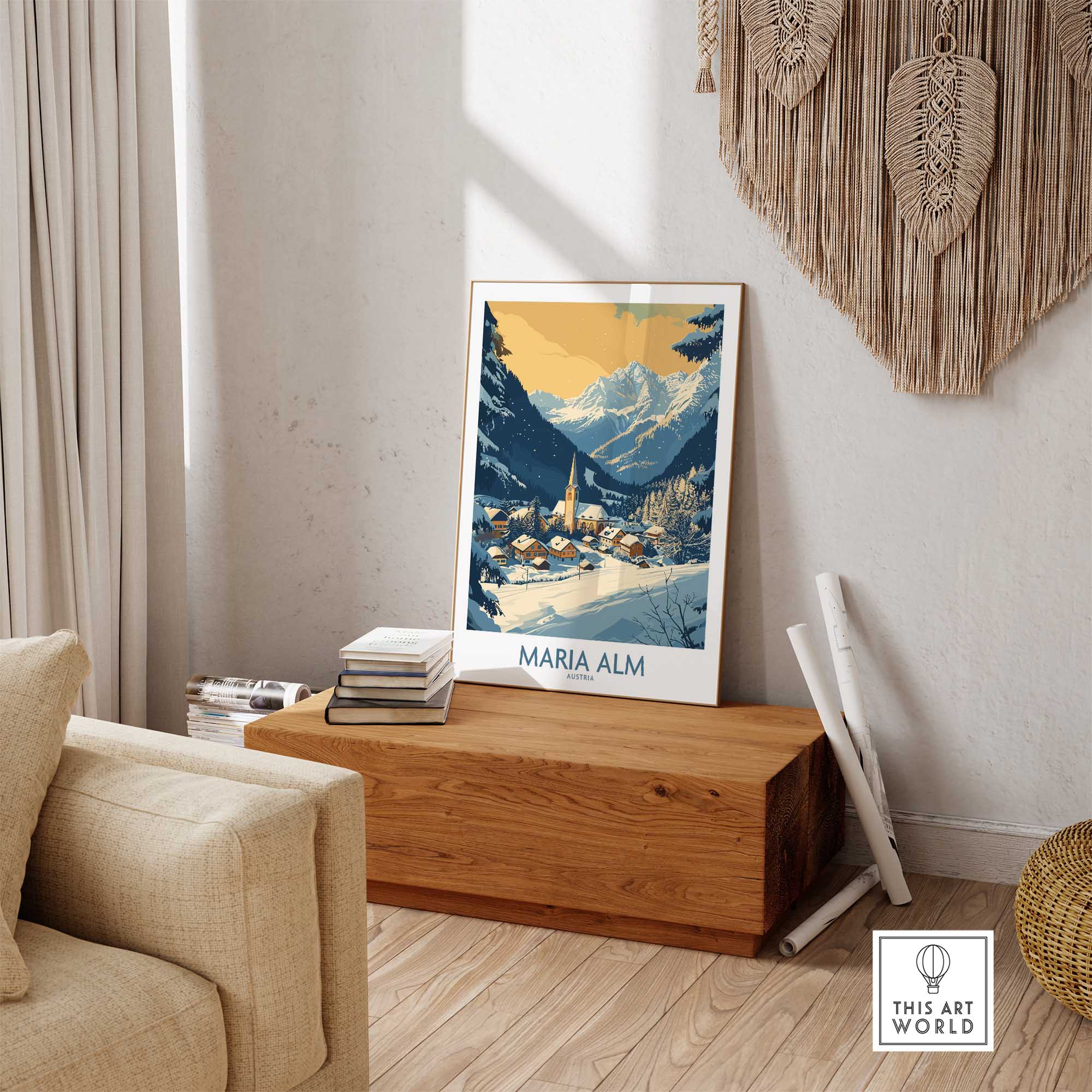 Maria Alm Travel Poster-This Art World