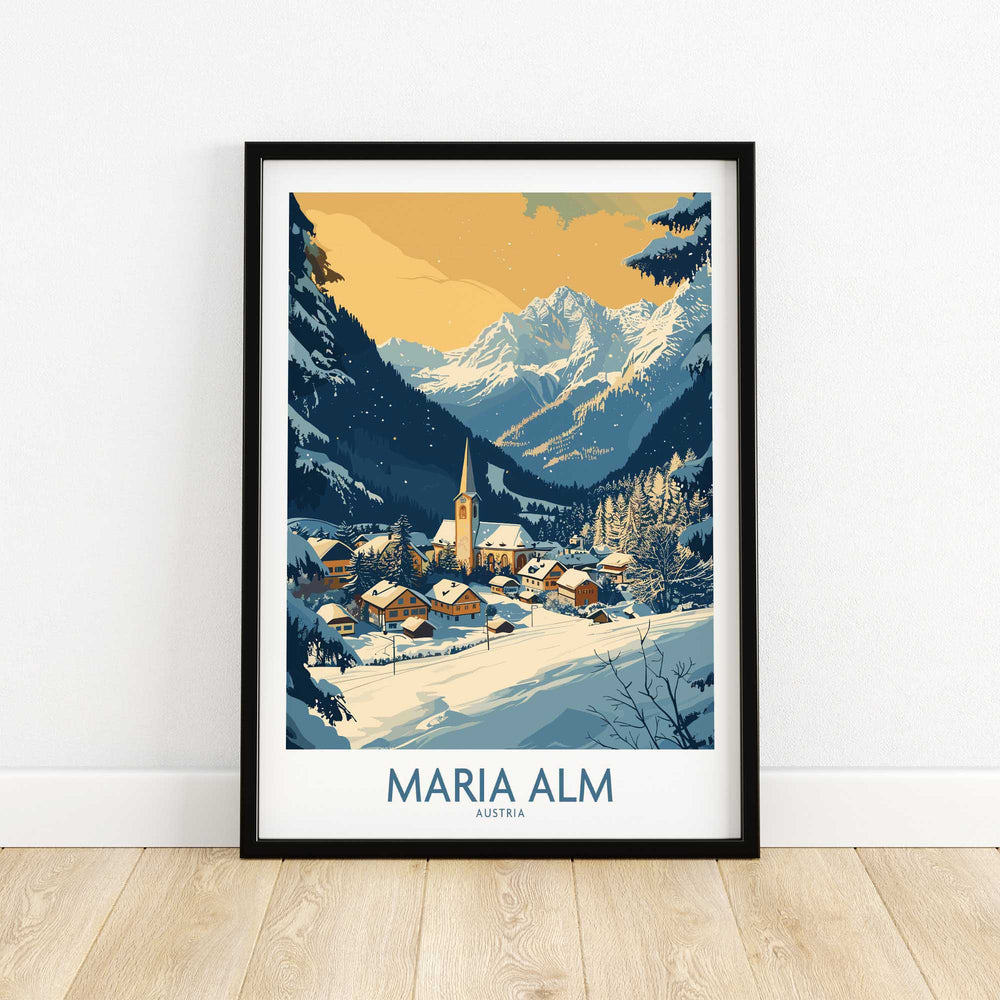 Maria Alm Travel Poster-This Art World