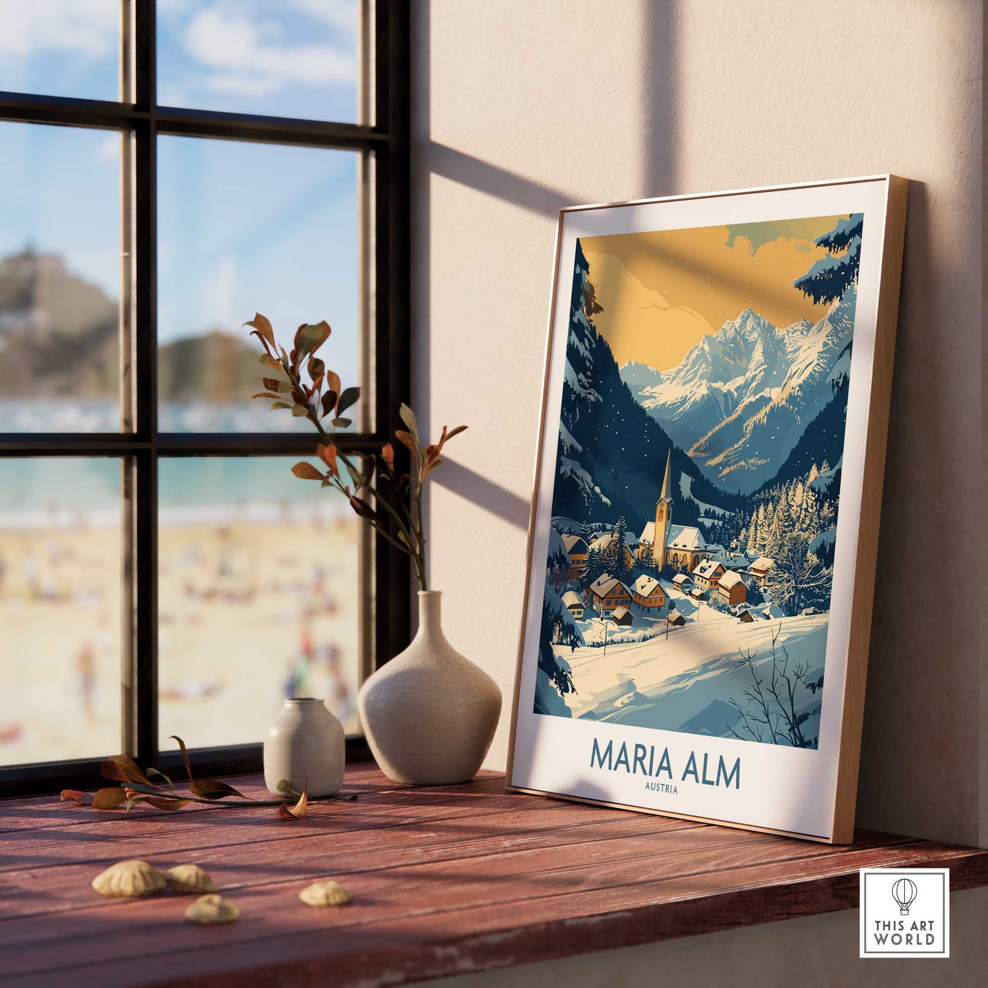 Maria Alm Travel Poster-This Art World