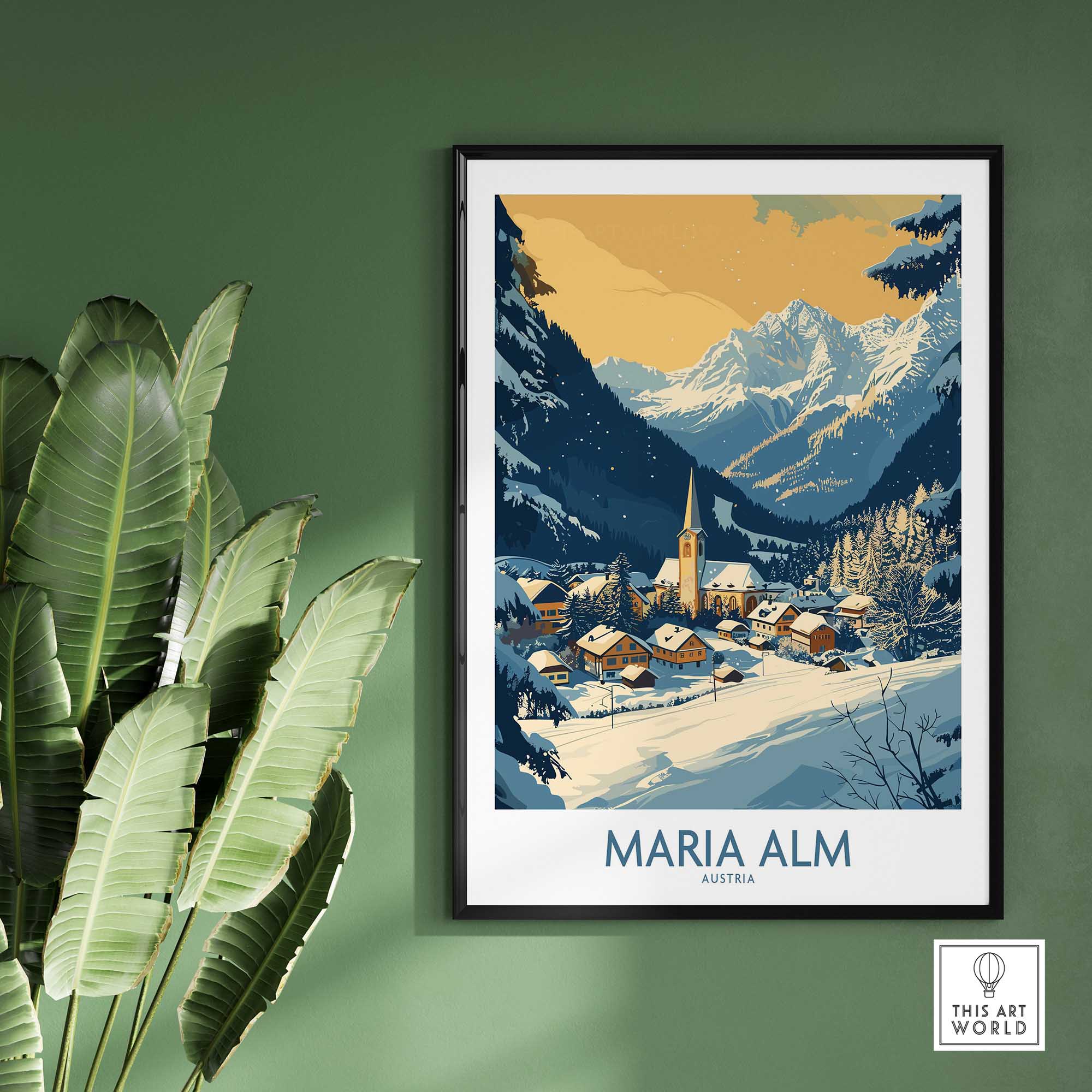 Maria Alm Travel Poster-This Art World