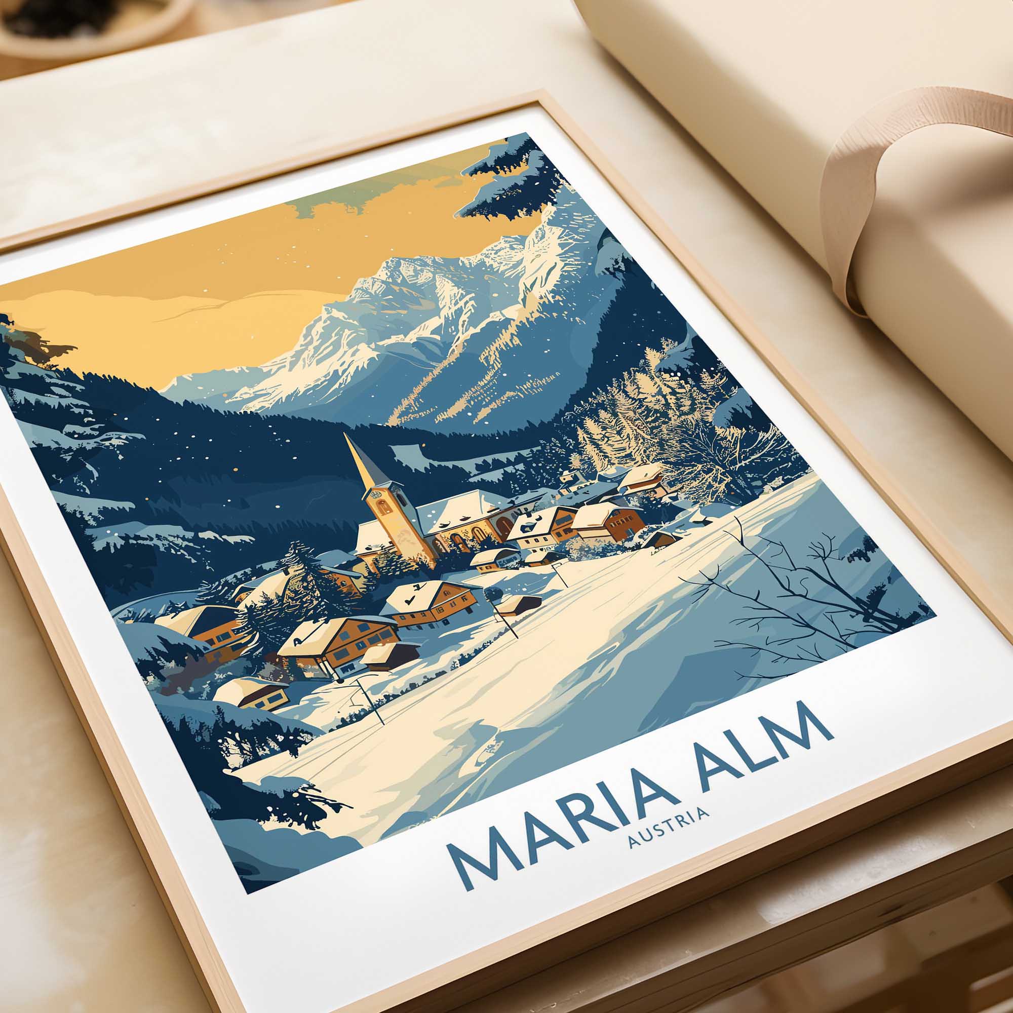 Maria Alm Travel Poster-This Art World