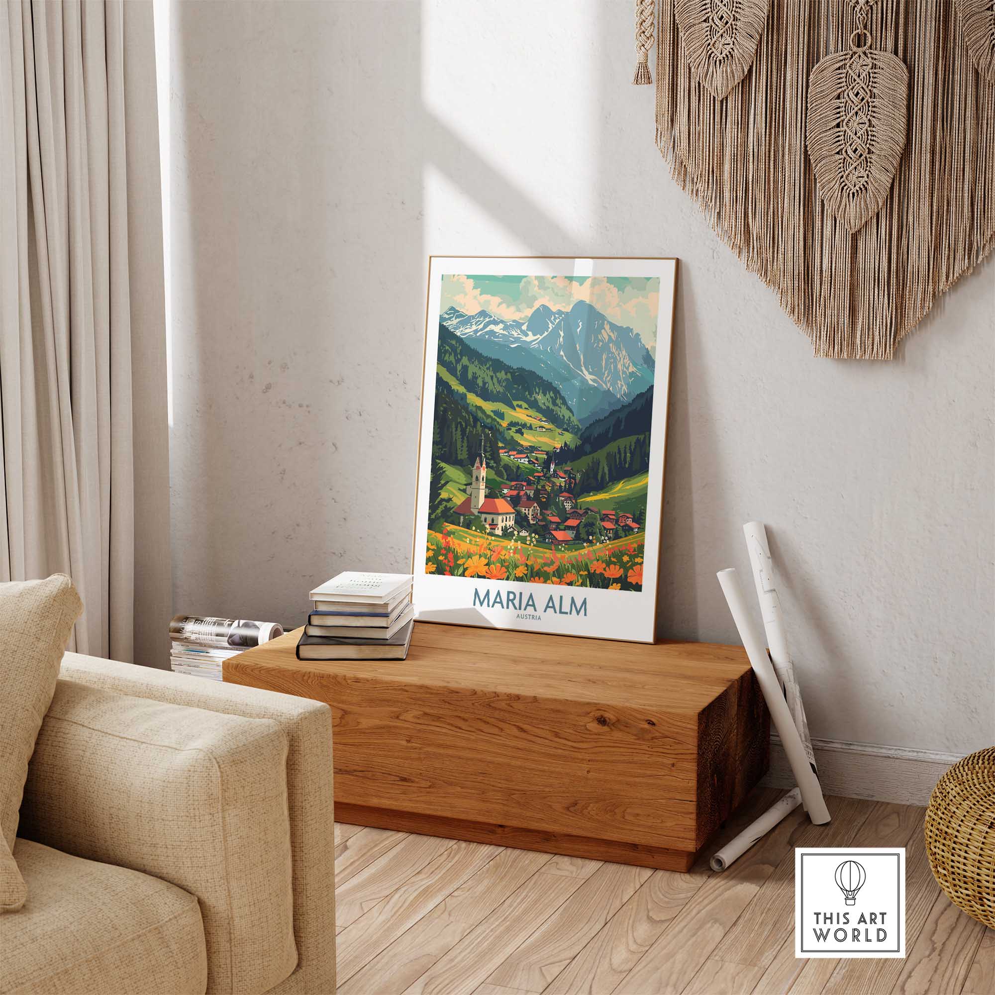 Maria Alm Travel Print-This Art World