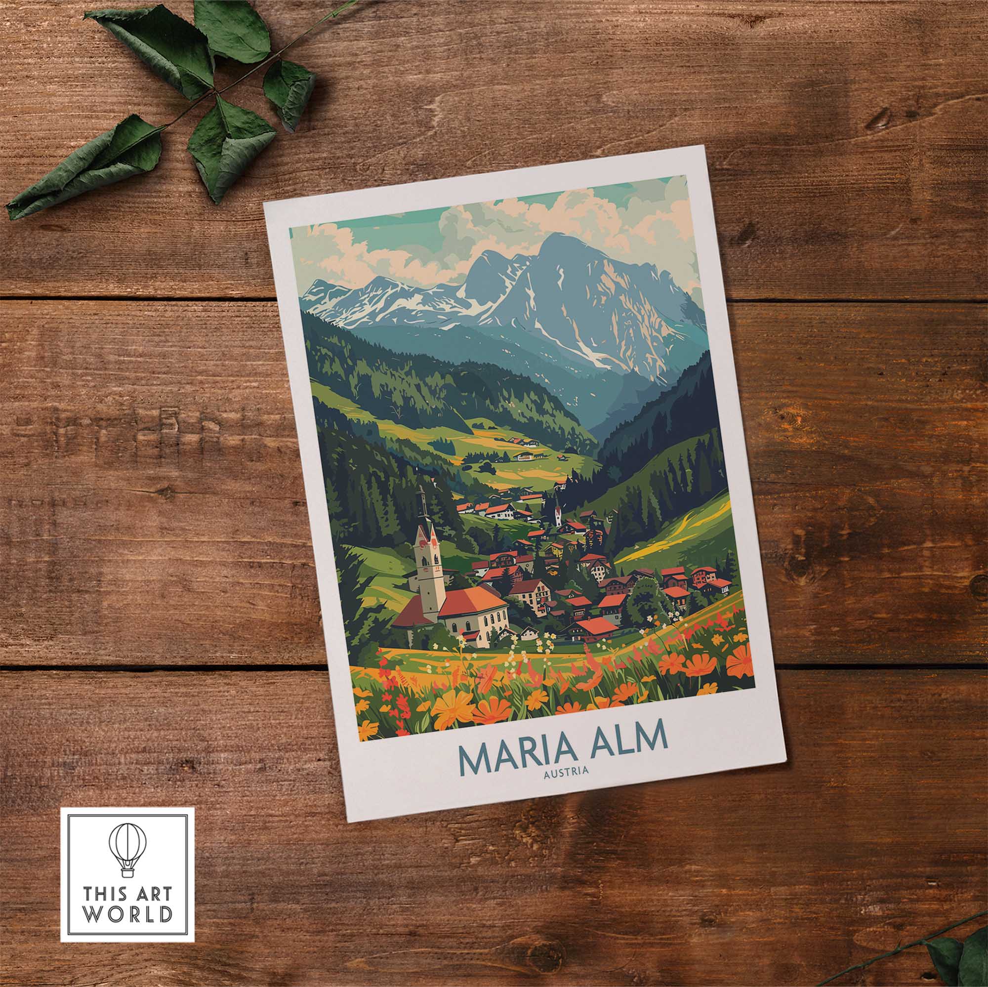 Maria Alm Travel Print-This Art World