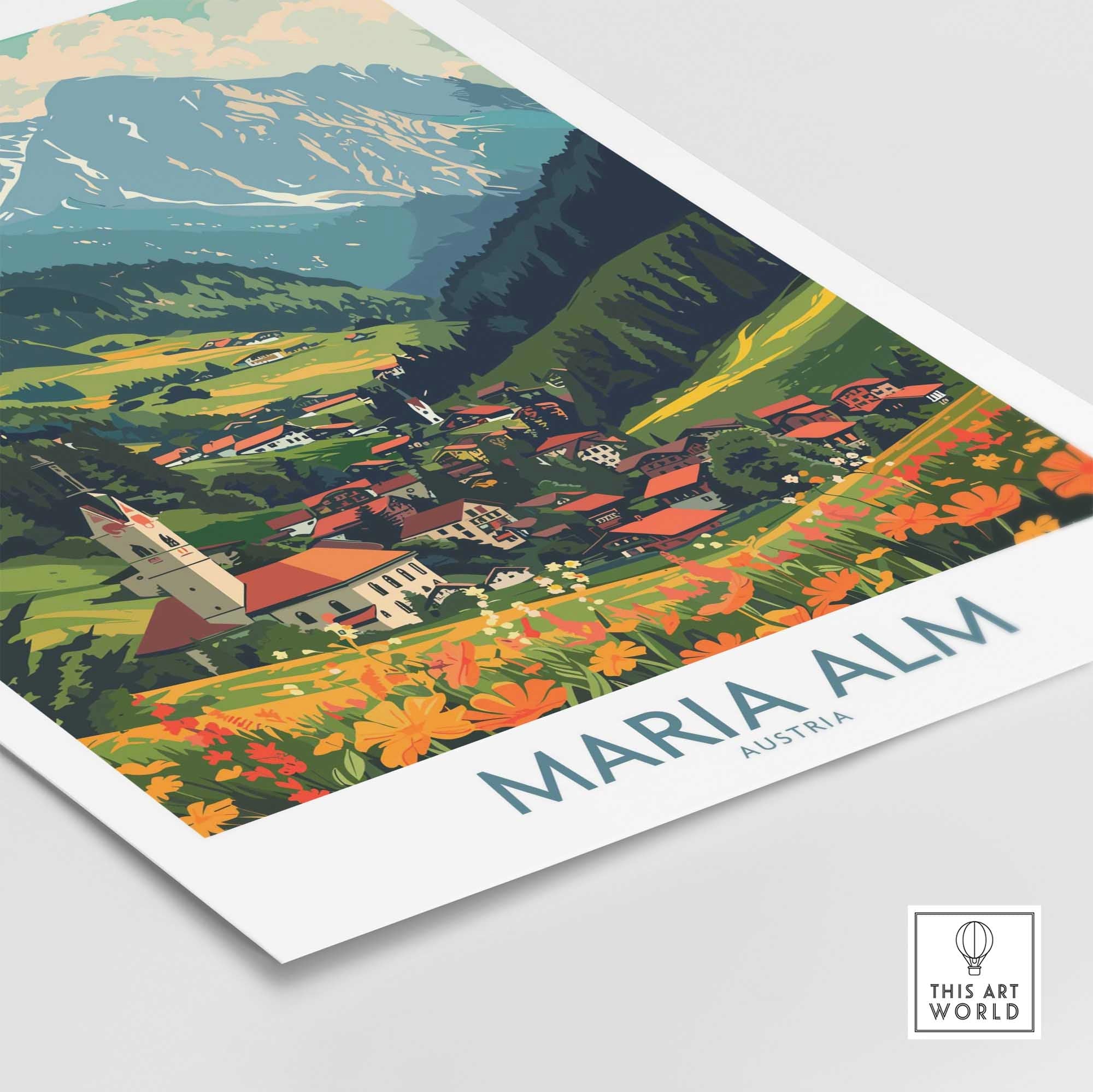 Maria Alm Travel Print-This Art World