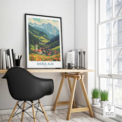 Maria Alm Travel Print-This Art World