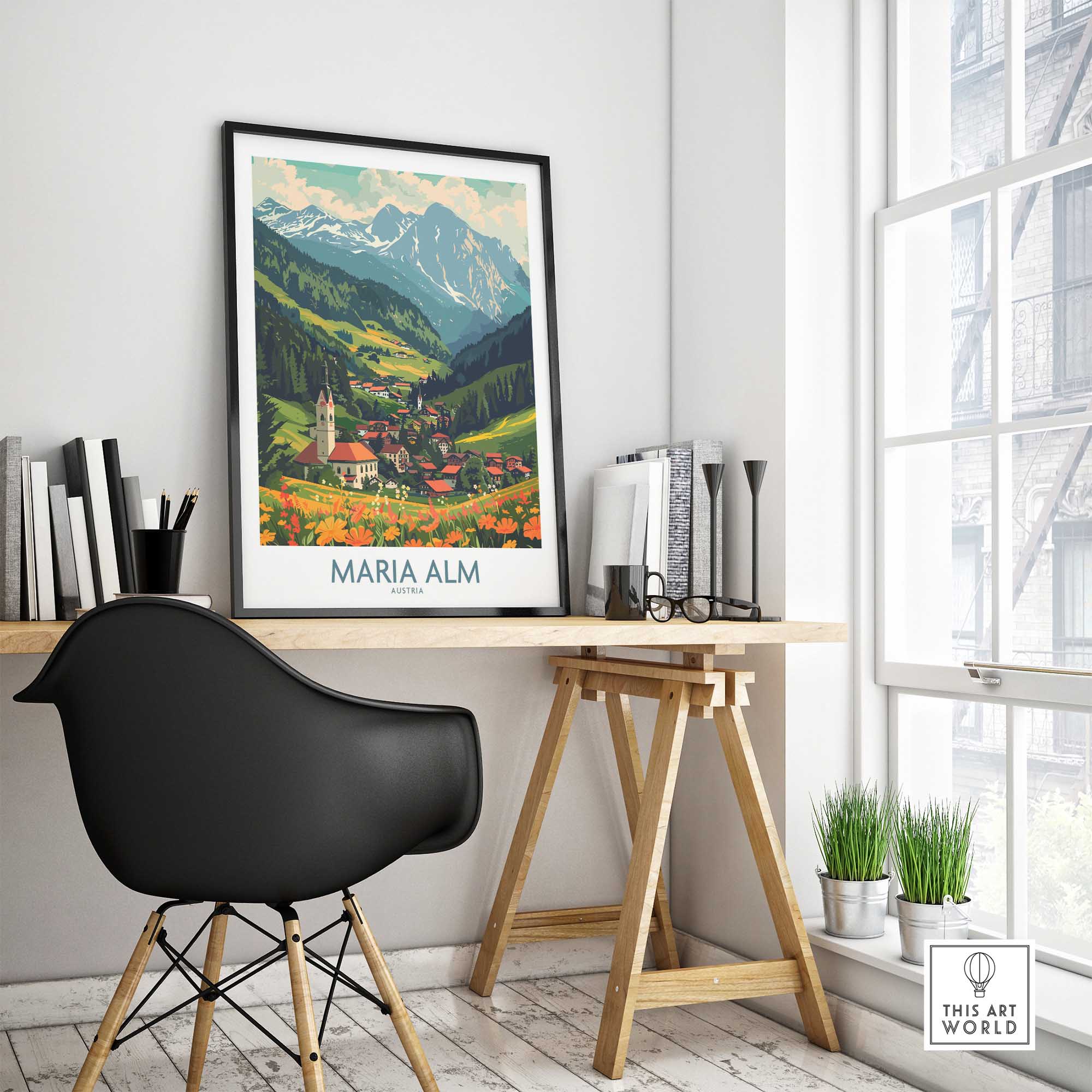 Maria Alm Travel Print-This Art World