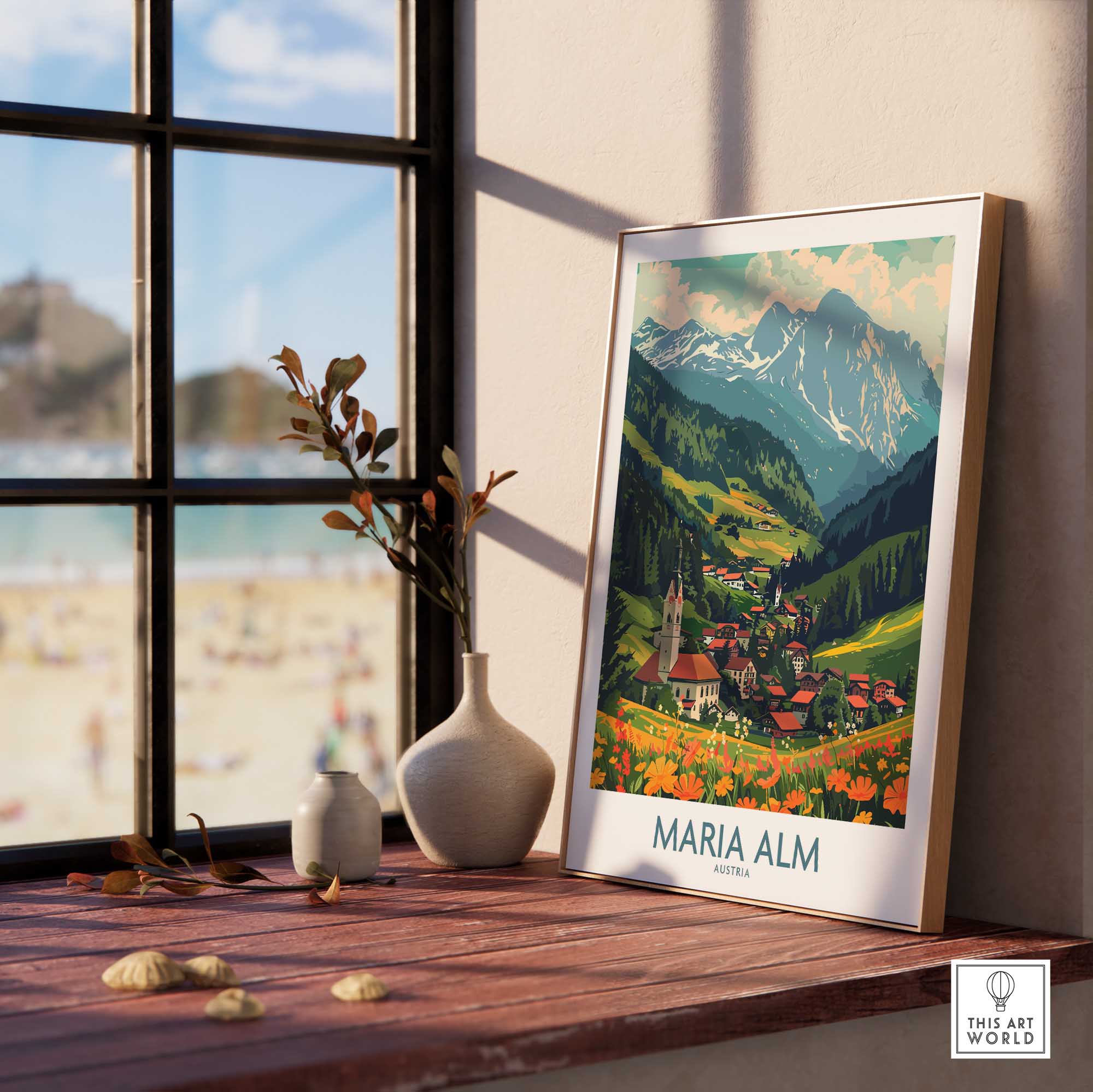 Maria Alm Travel Print-This Art World