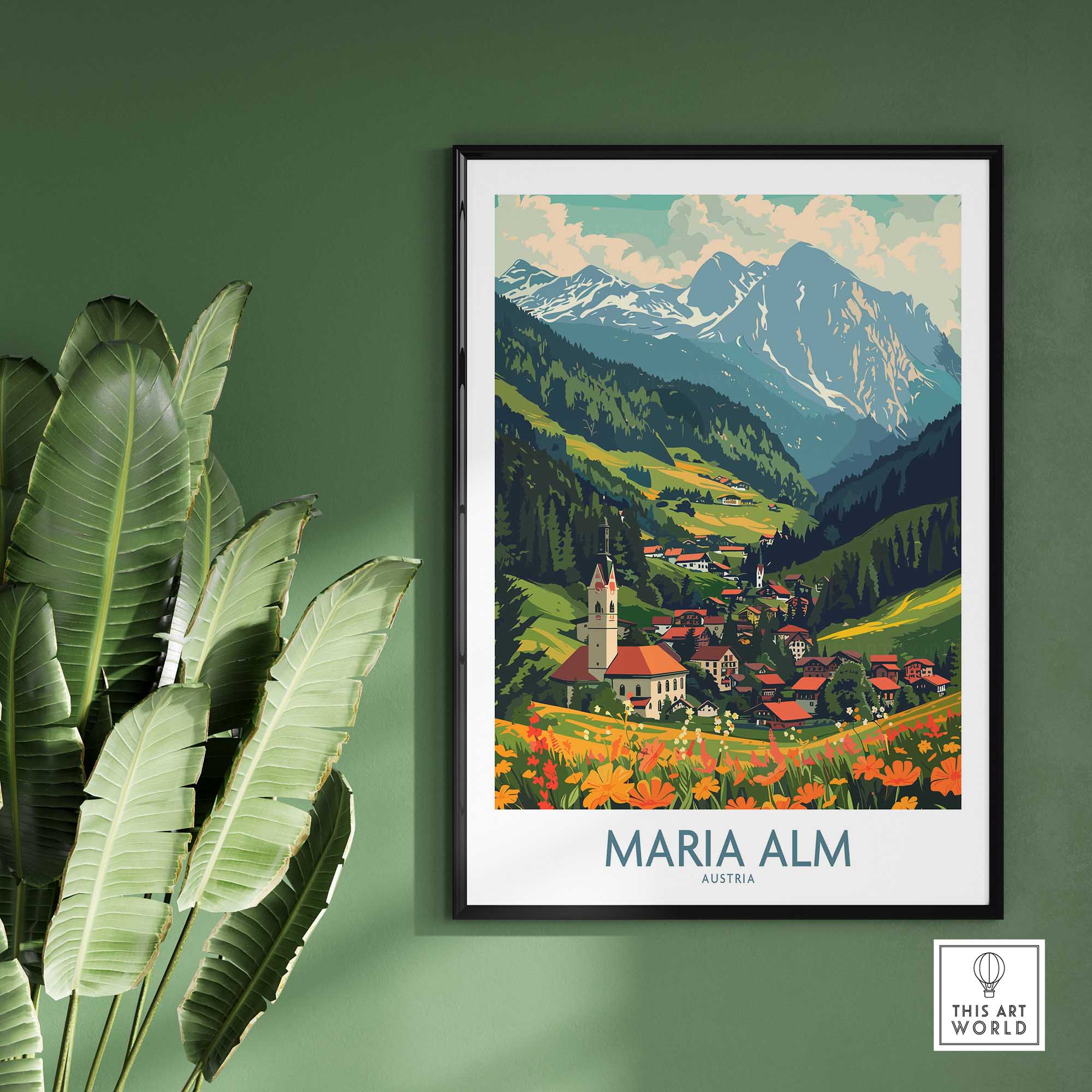 Maria Alm Travel Print-This Art World