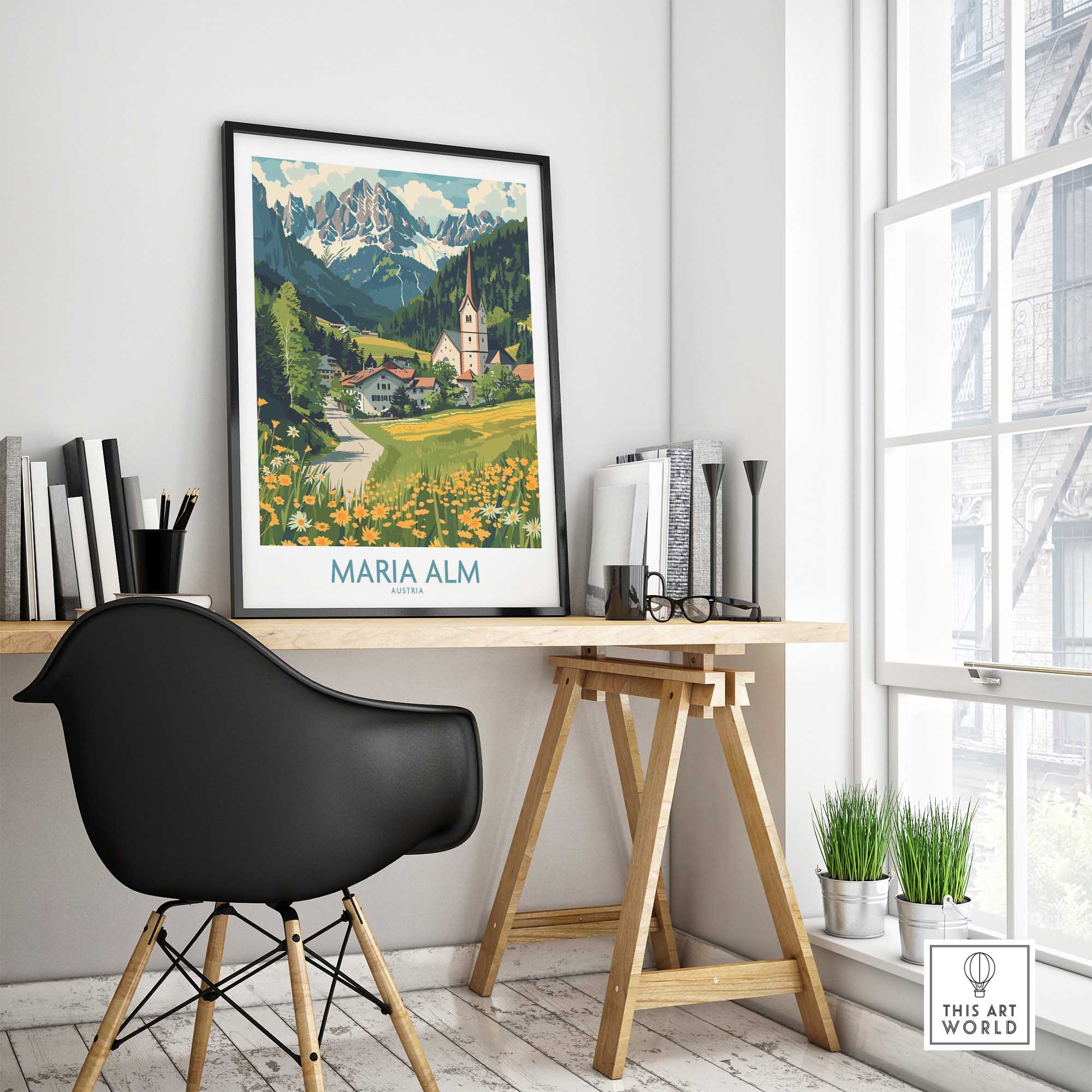 Maria Alm Wall Art Print-This Art World