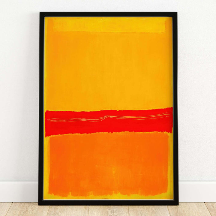 Mark Rothko No 5 No 22 Abstract Canvas Art Print Yellow Orange Red featuring bright hues of yellow, orange, and red.
