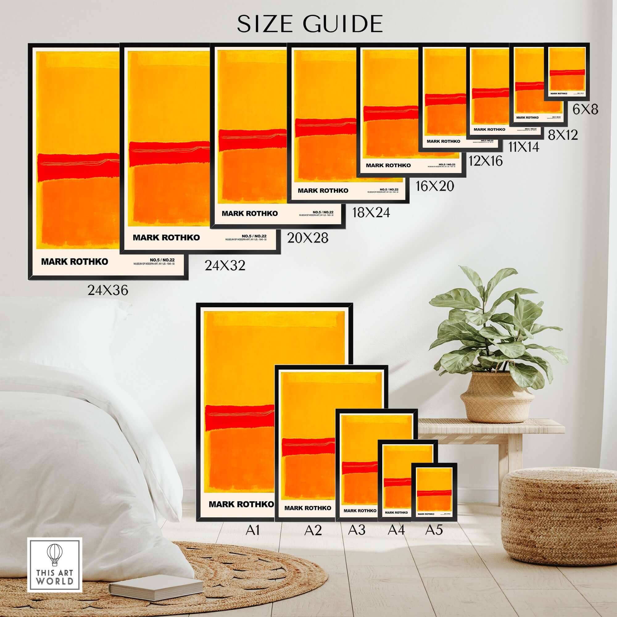 Mark Rothko No 5 No 22 Abstract Print Art Poster