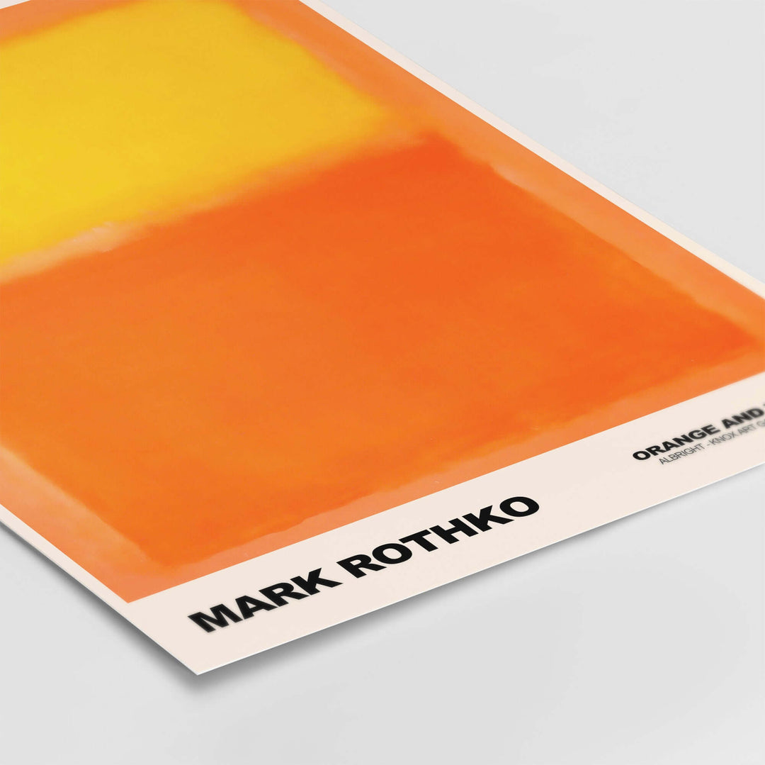 Mark Rothko 'Orange and Yellow' 1956 abstract expressionism art print color field poster showcasing warm hues.