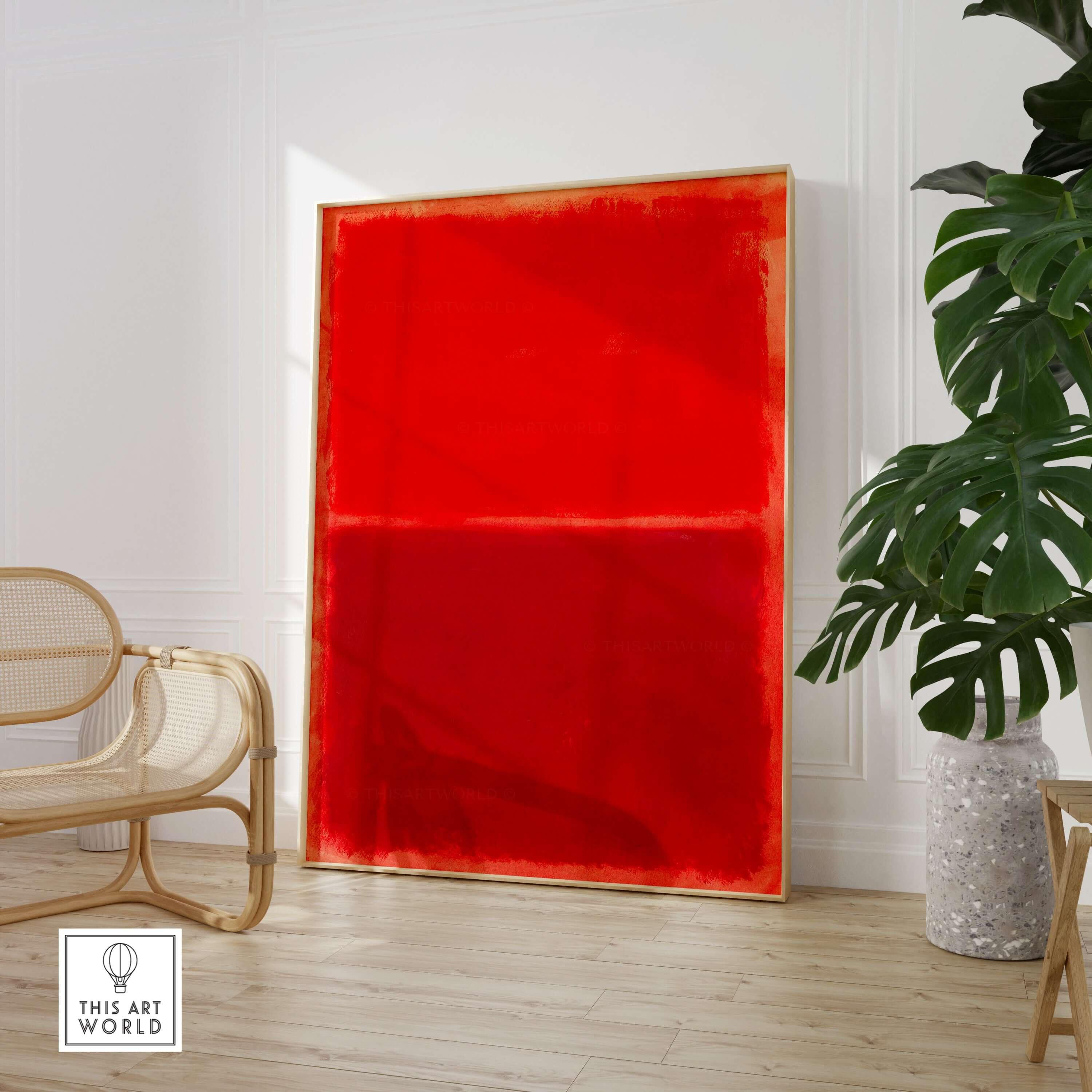 Red Art Level – Rothko Print Untitled This on World Music Mark