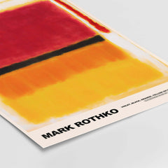 Mark Rothko Violet Black Orange Yellow 1949 Abstract Art Print Color Field Poster Guggenheim displayed on a white surface.