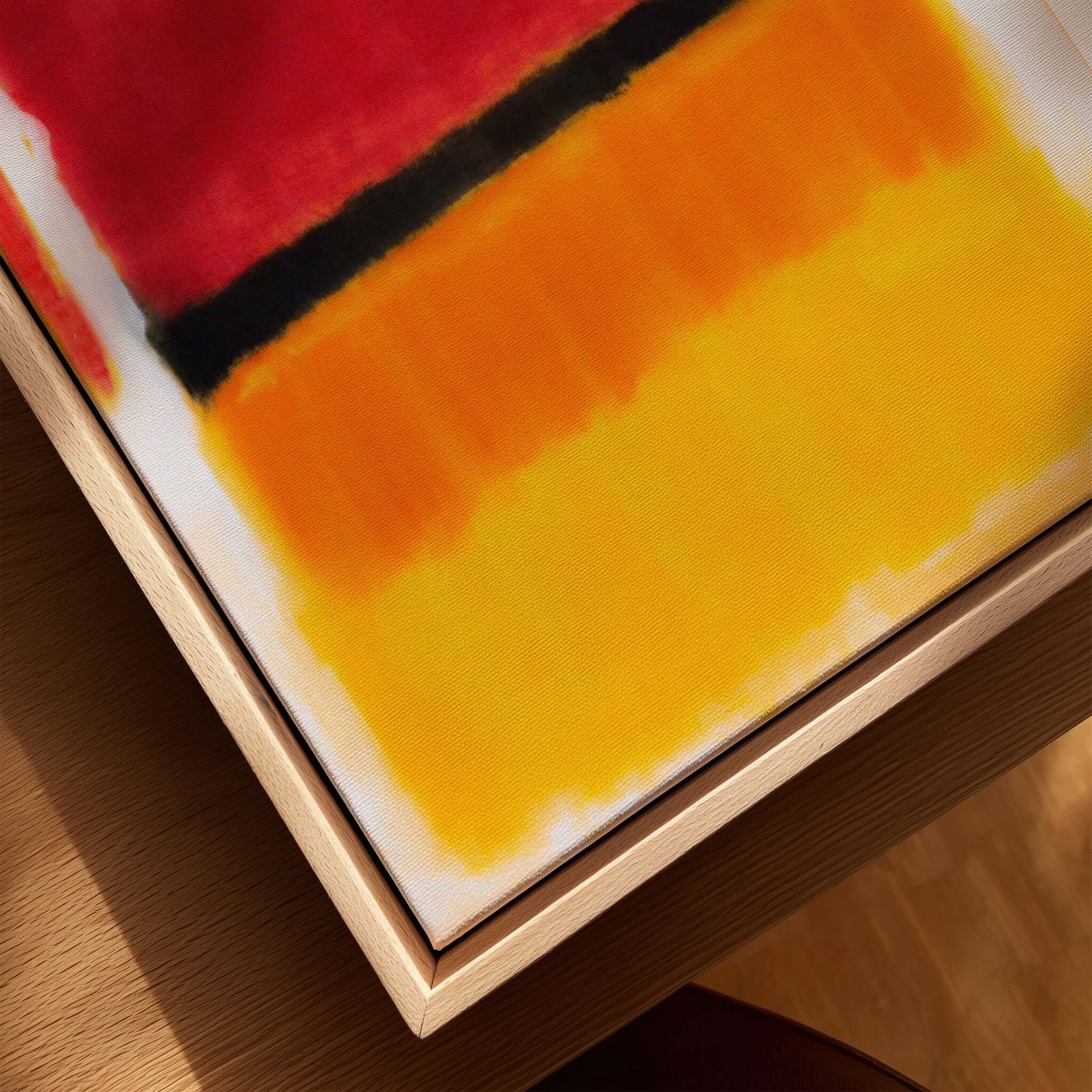 Mark Rothko Violet Black Orange Yellow 1949 Abstract Canvas Color Field Poster Guggenheim detail with vibrant colors.