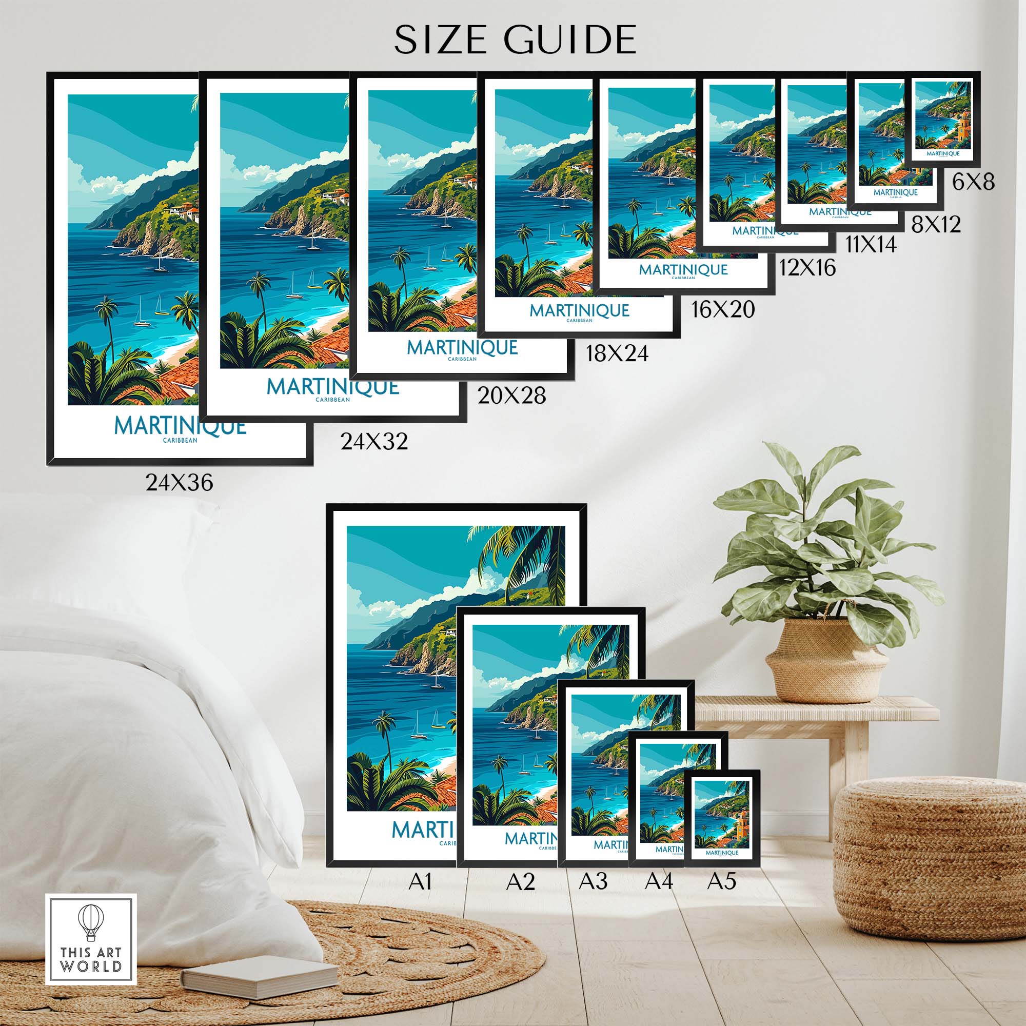 Martinique Poster part of our best collection or travel posters and prints - This Art World