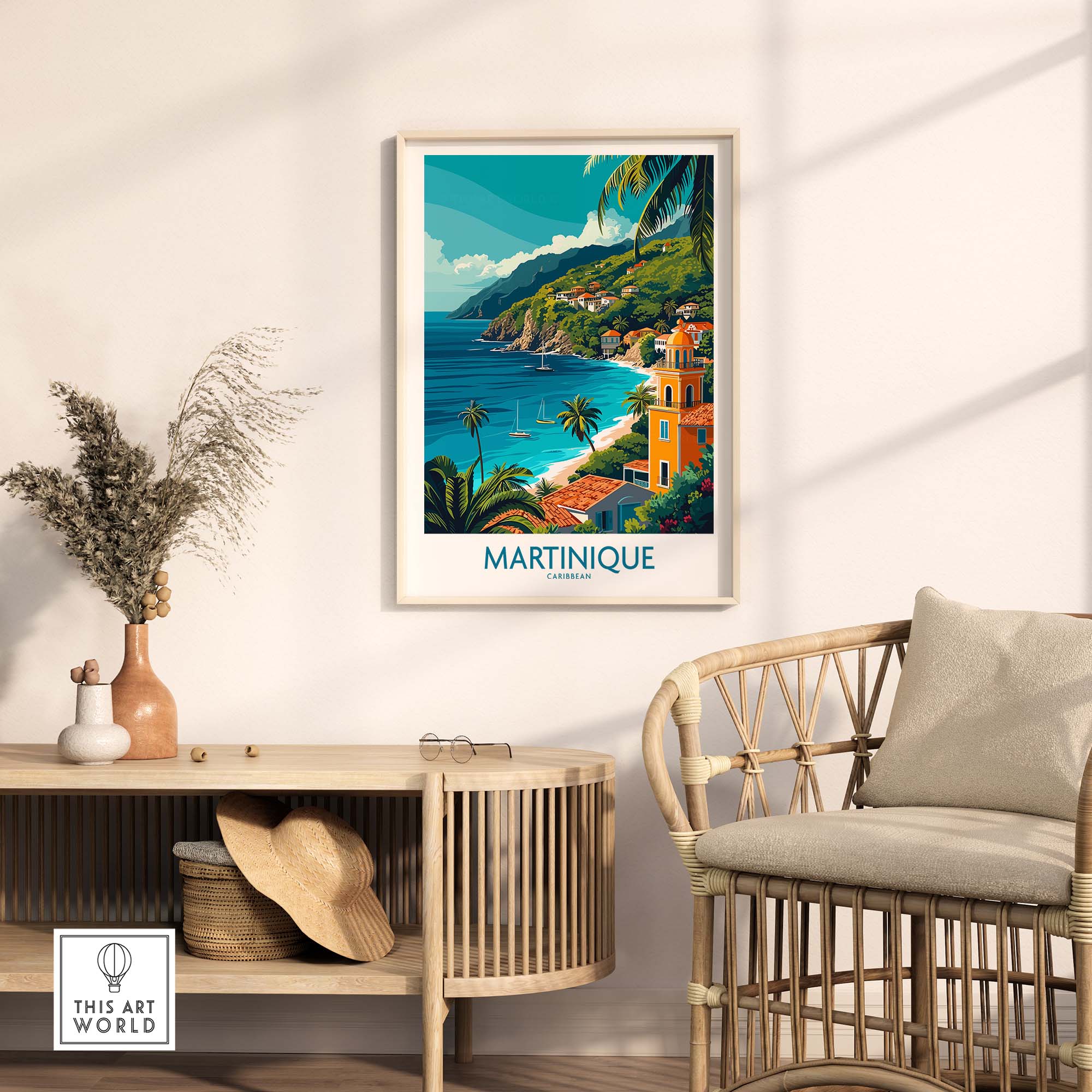 Martinique Poster part of our best collection or travel posters and prints - This Art World