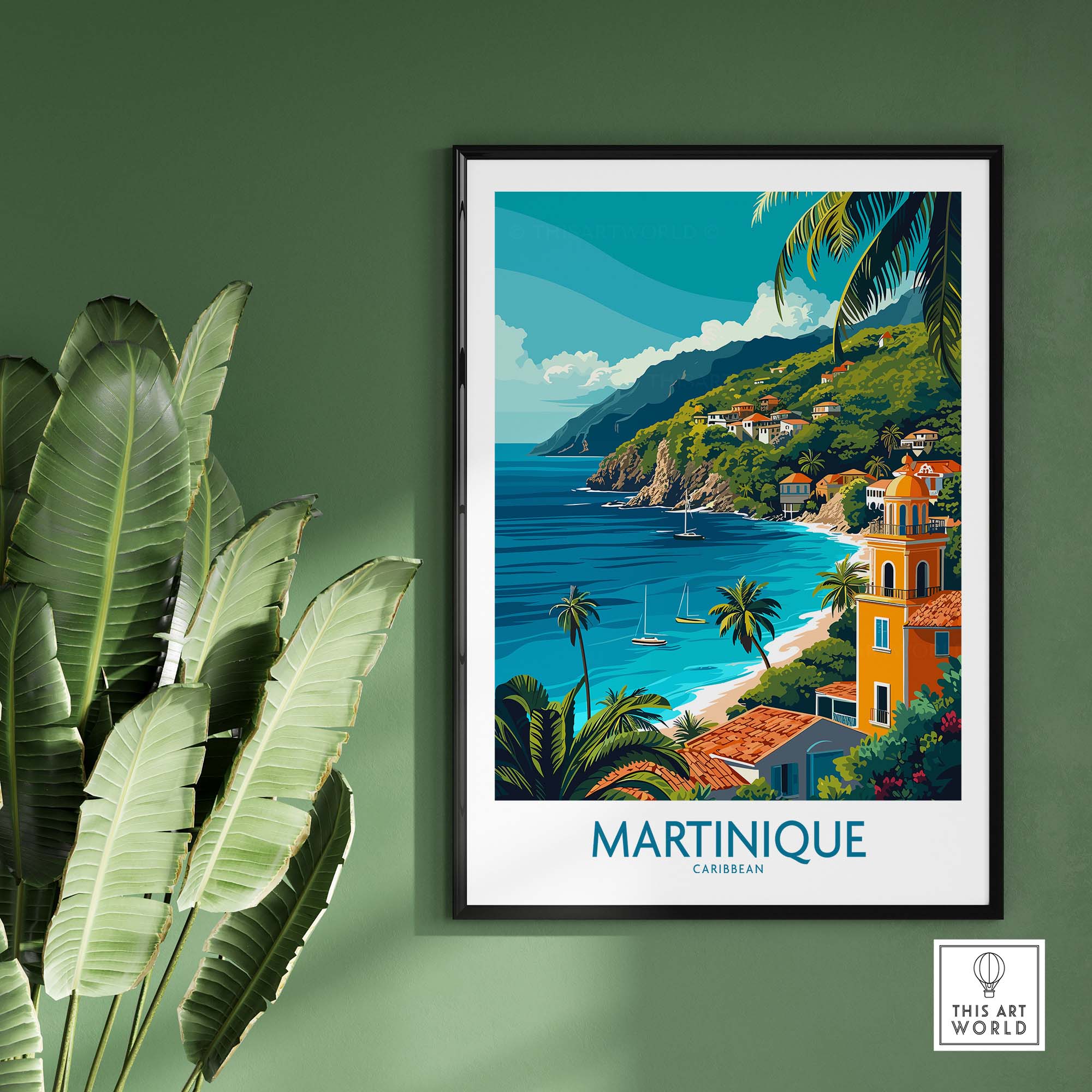 Martinique Poster part of our best collection or travel posters and prints - This Art World