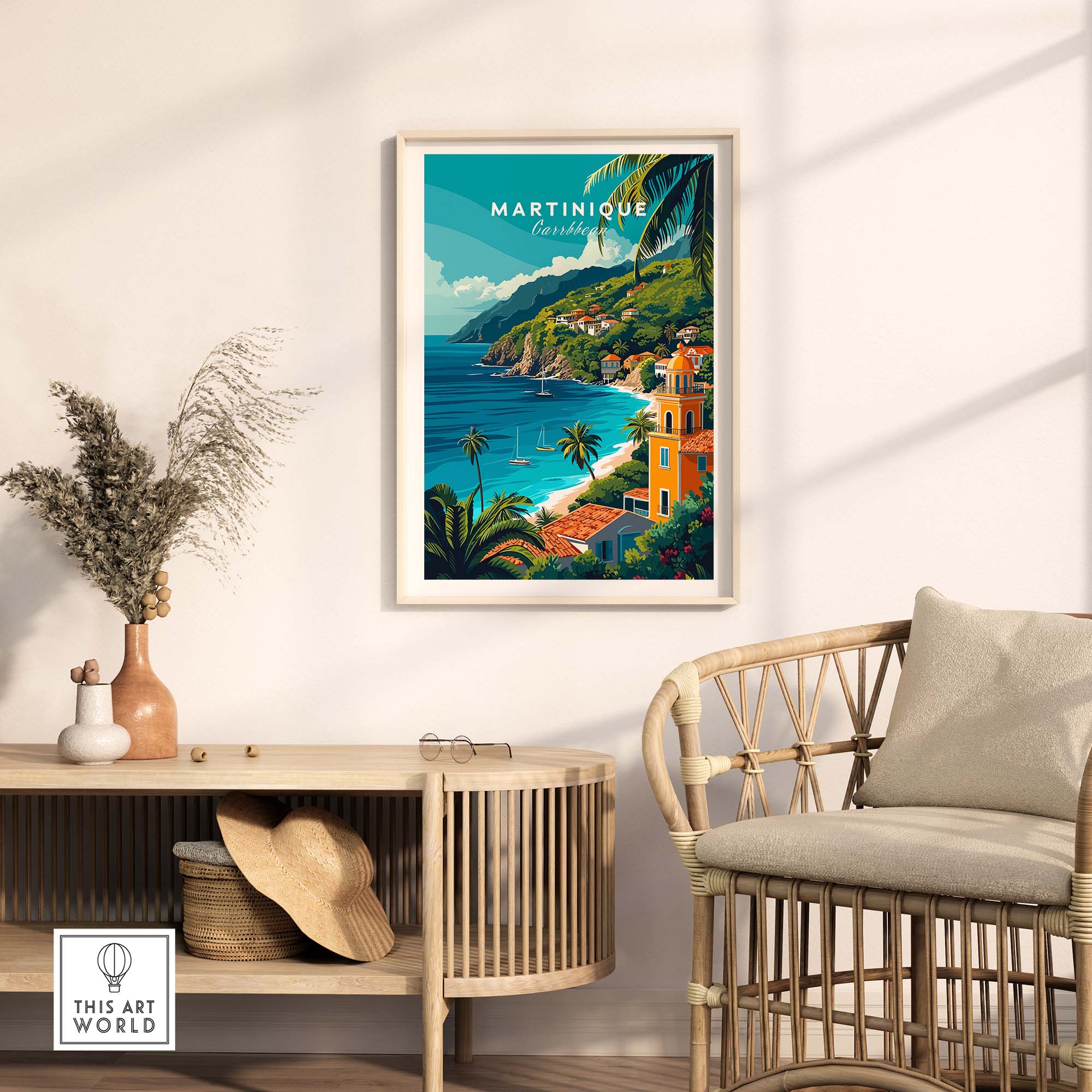 Martinique Print part of our best collection or travel posters and prints - This Art World