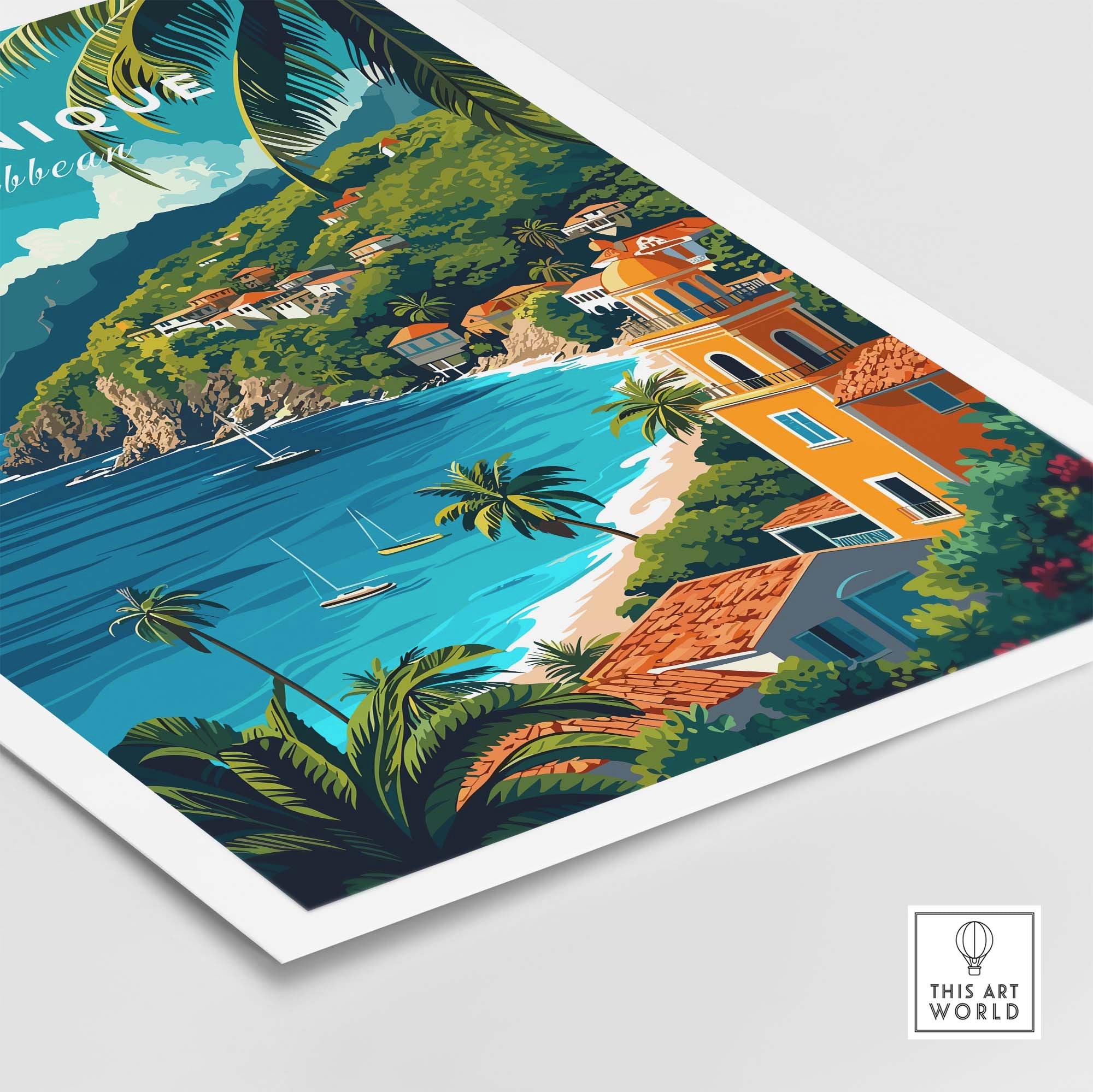 Martinique Print part of our best collection or travel posters and prints - This Art World