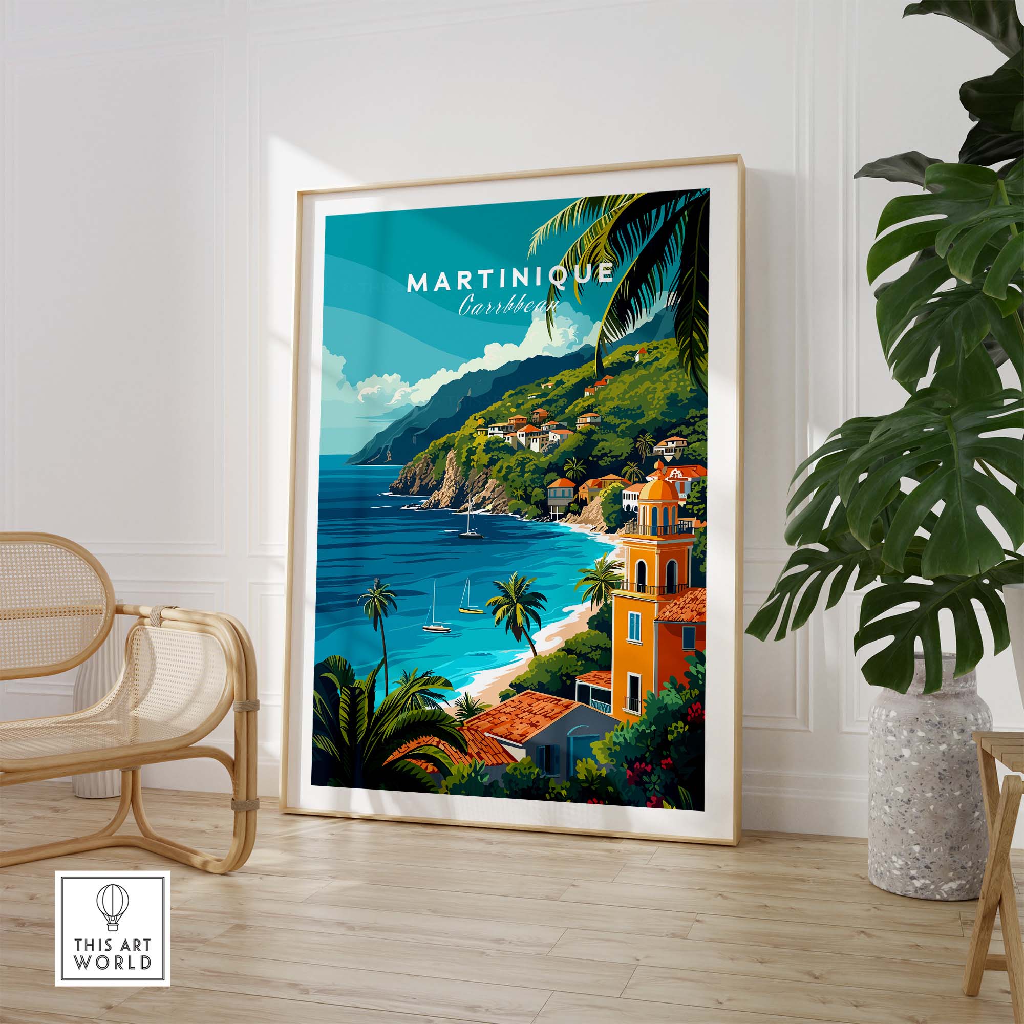 Martinique Print part of our best collection or travel posters and prints - This Art World