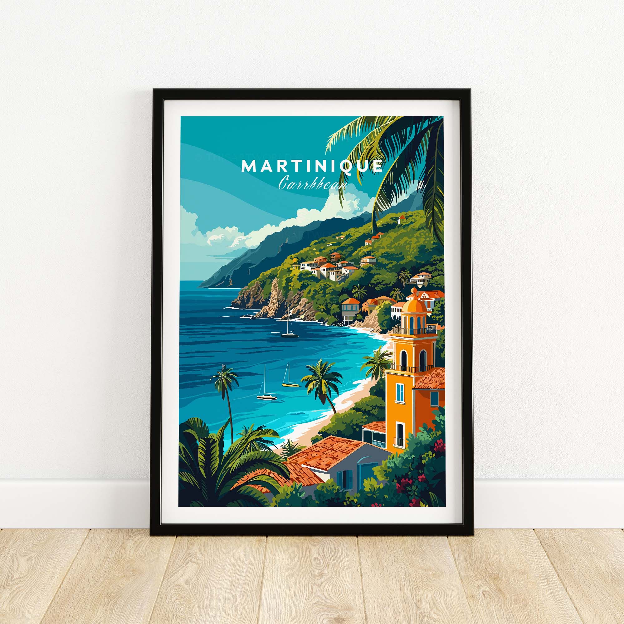 Martinique Print part of our best collection or travel posters and prints - This Art World